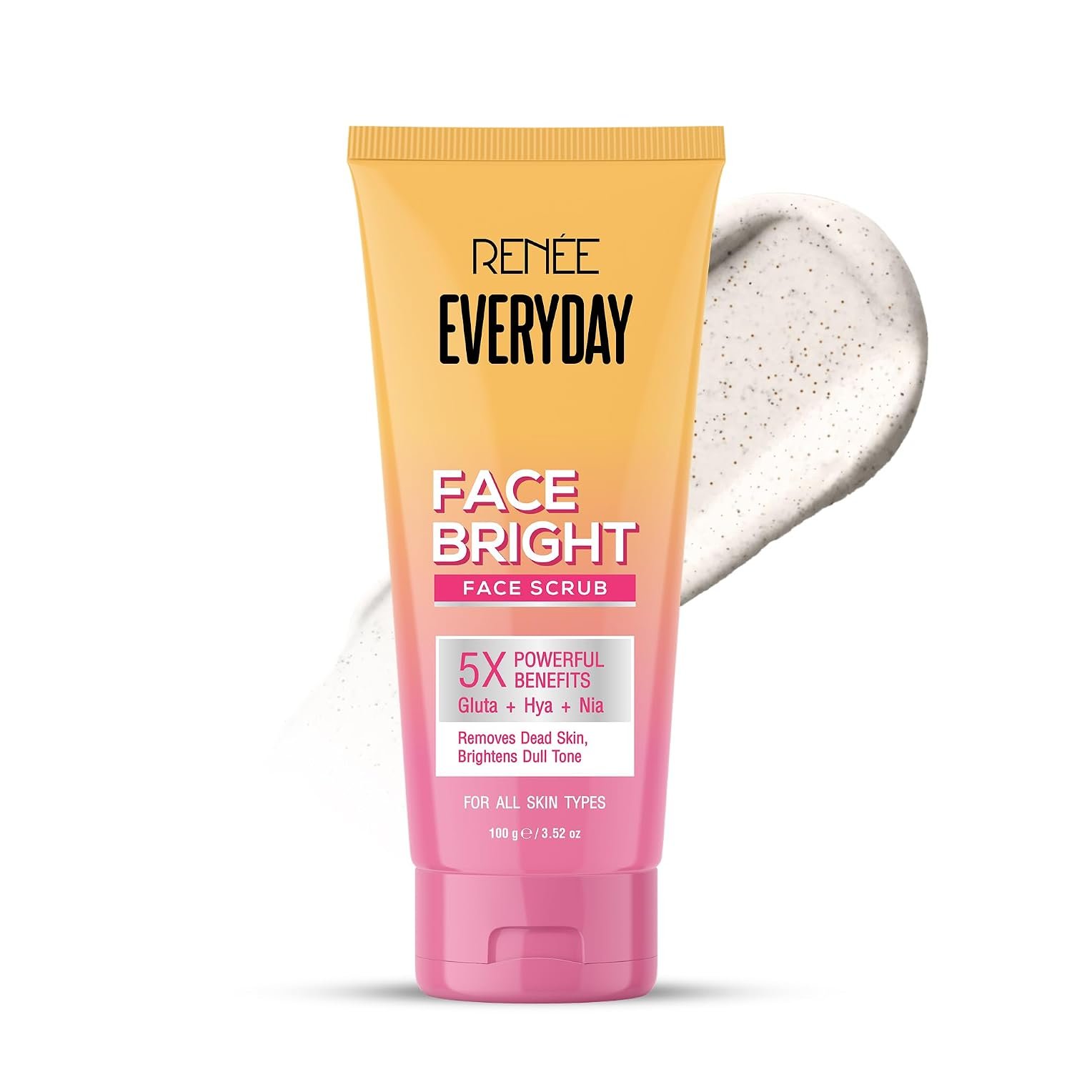 RENEE Everyday Face Bright Face Scrub | Gently Exfoliates Dead Skin | Brightens Skin, Evens Skin Tone & Texture | Infused With Niacinamide, Glutathione & Hyaluronic Acid | 100g thumbnail