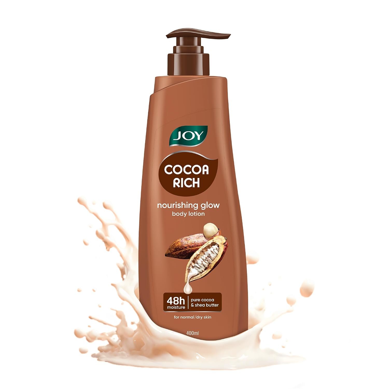 Joy Cocoa Rich Intense Nourishing Winter Body Lotion (400ml) | With Shea Butter & Cocoa Butter | Suitable for Normal to Dry Skin | Non Sticky & Non Greasy Lightweight Body Lotion