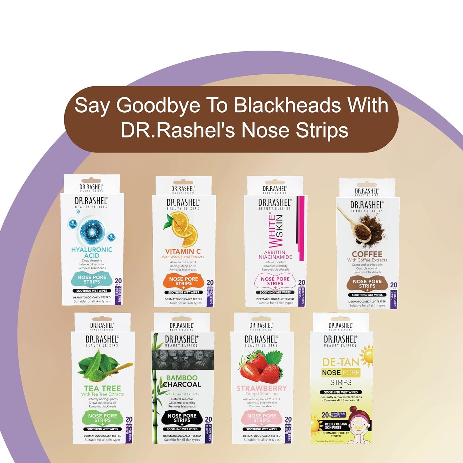 DR.Rashel Nose Pore Strips For Pore Cleansing | Deep Cleansing Nose Strips For Instant And Painless Blackheads Removal | Deep Purifying Blackhead Remover Strips for Nose | 10+10 PCS (Coffee) thumbnail