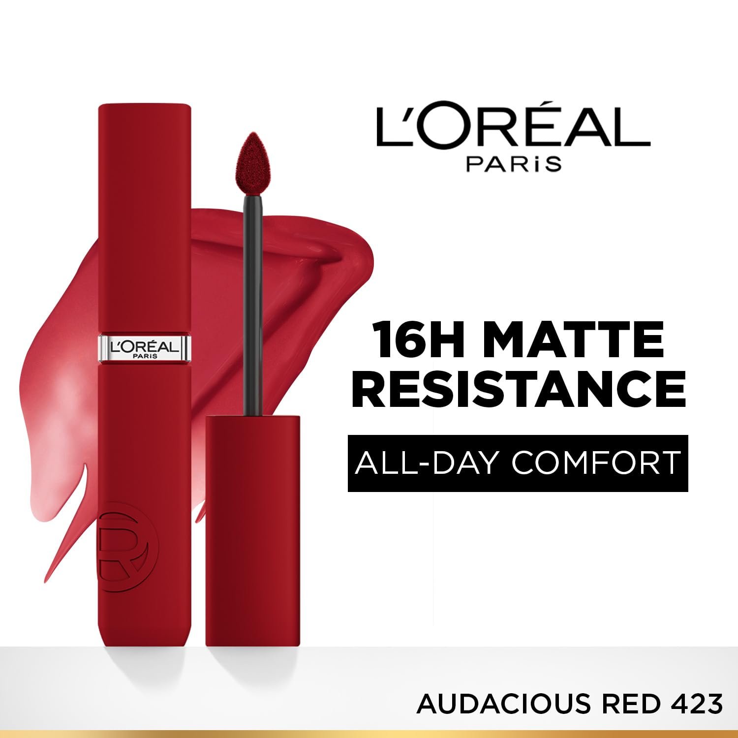L'Oreal Paris Infallible Matte Resistance Lipstick, 423 Audacious Red thumbnail