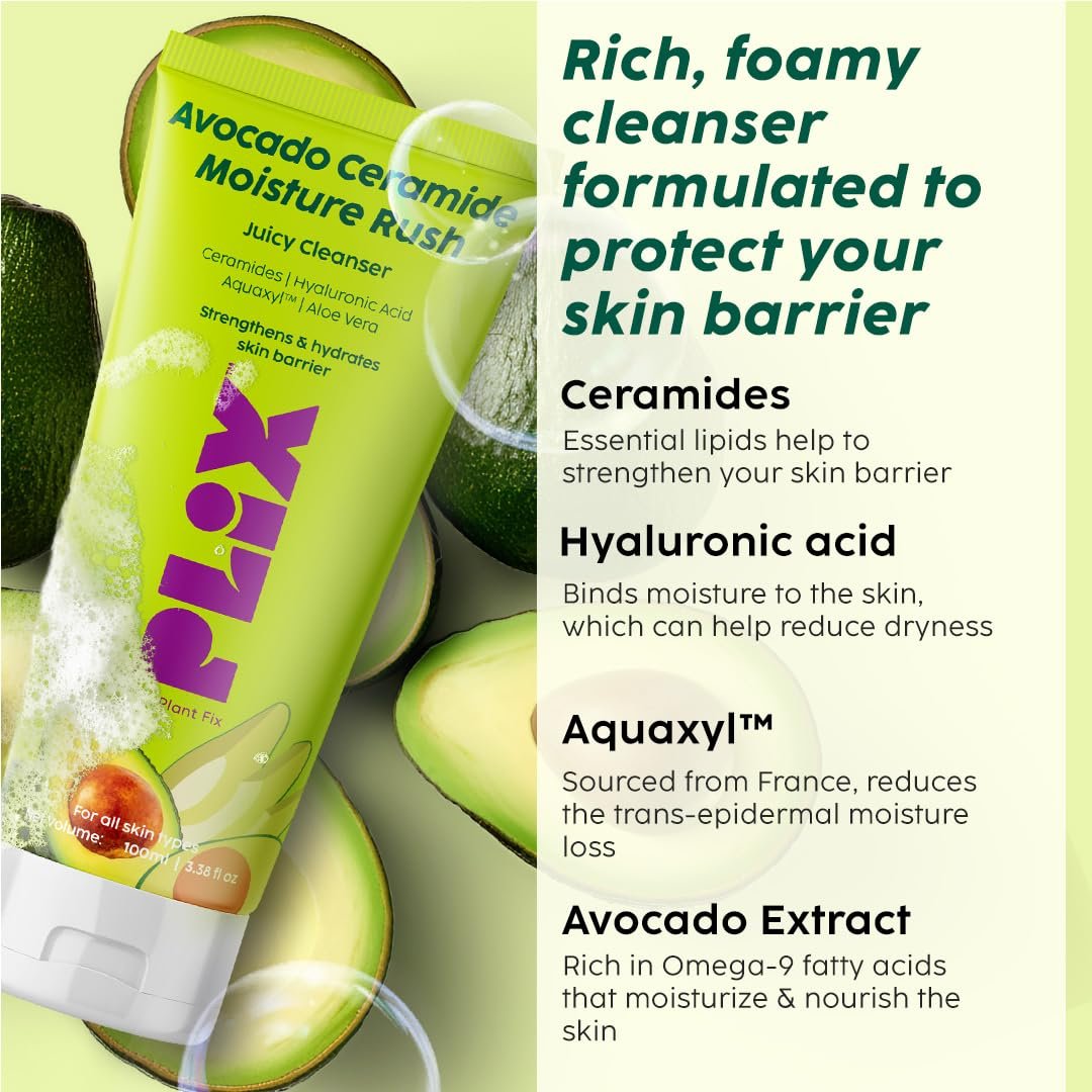 PLIX THE PLANT FIX Avocado Ceramide Moisture Rush Fatty Cream | In Vivo Tested SPF 20 | With Ceramides | Strengthens Barrier | 100Hr Moisture Boost thumbnail