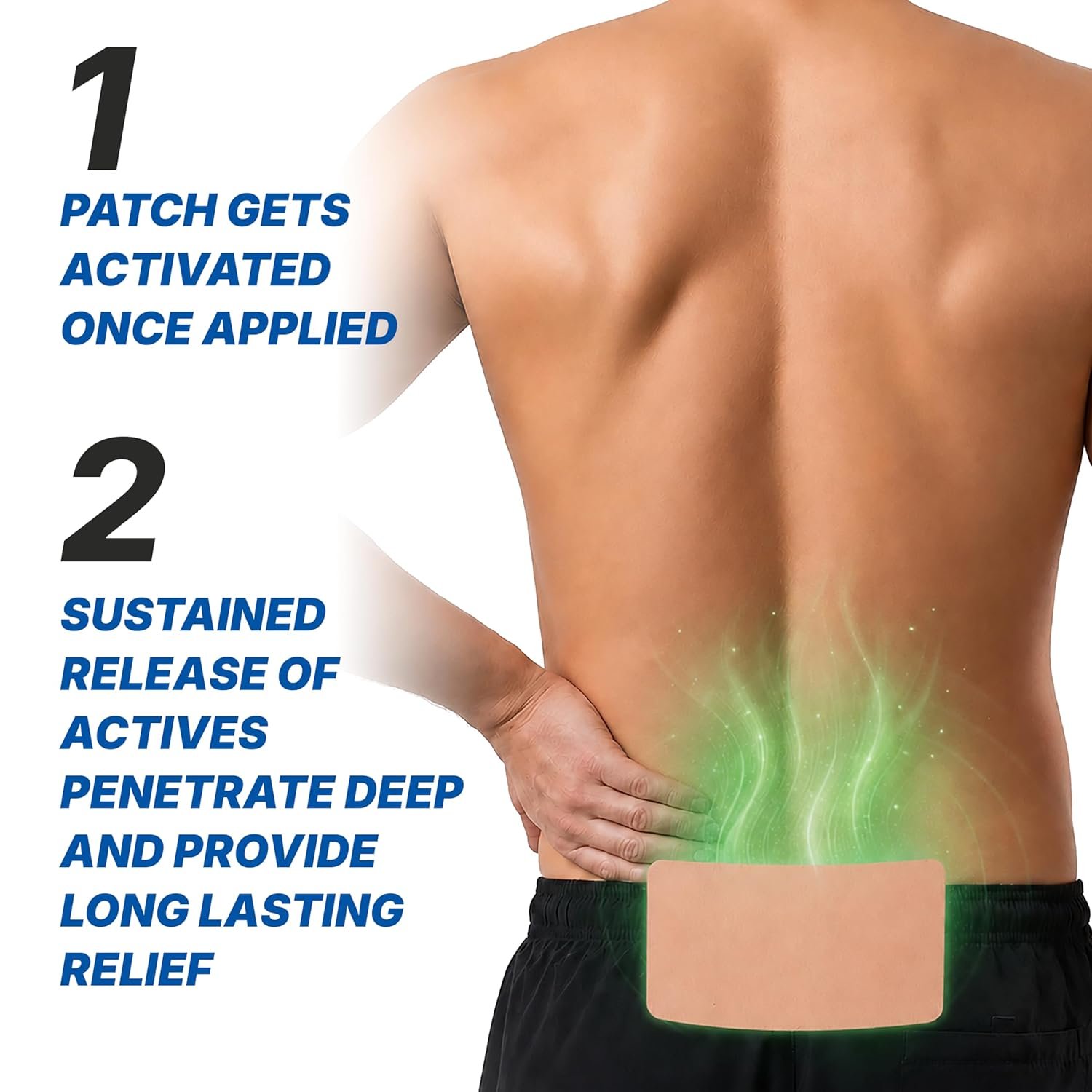 Viopatch Back Pain Relief Patch XL - Pack of 5 Extra Large Patches | Instant & Long Lasting Relief from Lower or Upper Back Pain | Natural | No Side Effects thumbnail