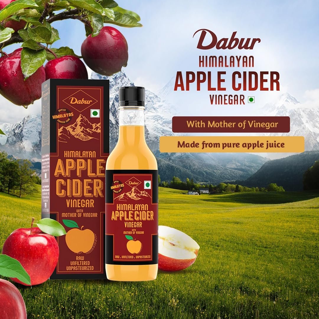 Dabur Himalayan Apple Cider Vinegar | Natural Apple Cider Vinegar for Everyday Wellness & Healthy Lifestyle | 500ml thumbnail