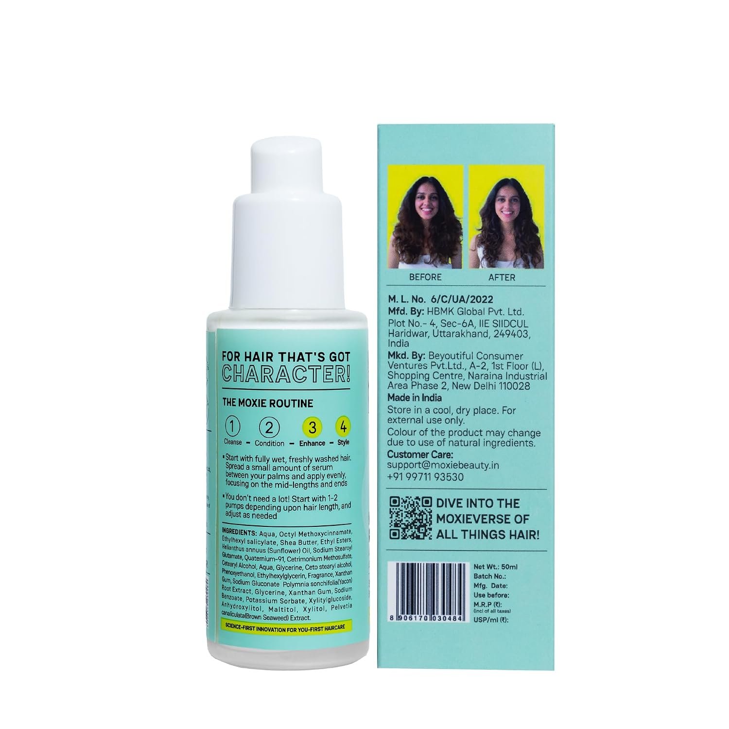 Moxie Beauty Frizz Fighting Hair Serum with SPF 35 50ml SPF 35 Hair Sun Protection | Lightweight Milky Serum | Hydrates, Boosts Shine & Helps Control Frizz Without Greasy Residue thumbnail