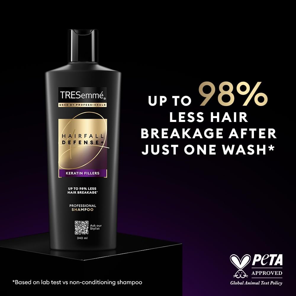 Tresemme Hair Fall Defence Shampoo|| For Strong Hair|| With Keratin Protein|| Prevent Hair Fall due to Breakage|| 340 ml thumbnail