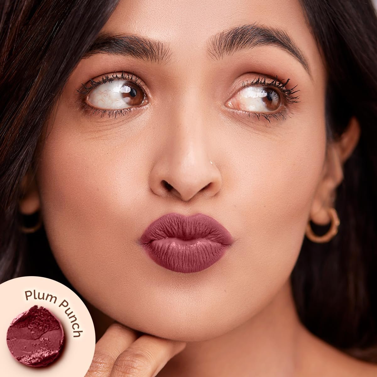 Mamaearth Moisture Matte Longstay Lipstick With Avocado Oil & Vitamin E For 12 Hour Long Stay-02 Plum Punch - 2 G thumbnail