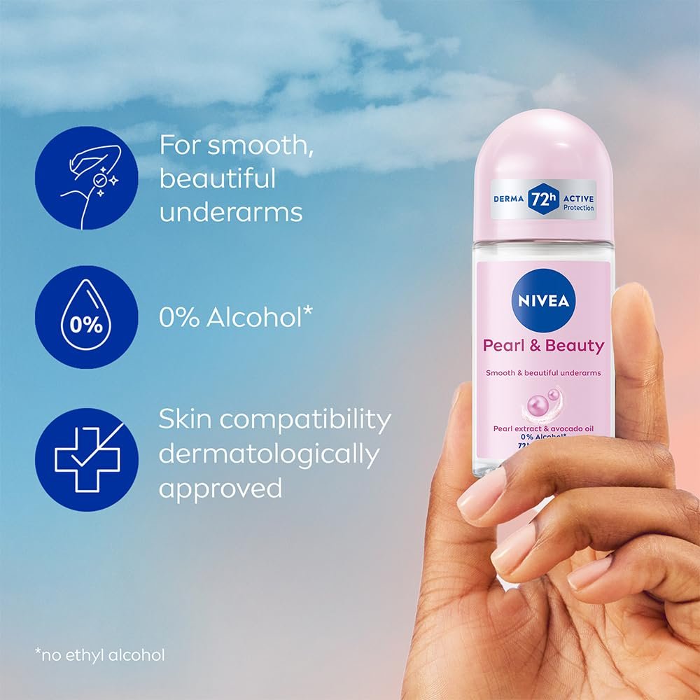 NIVEA Pearl and Beauty Deo Underarm Roll On 50ml thumbnail