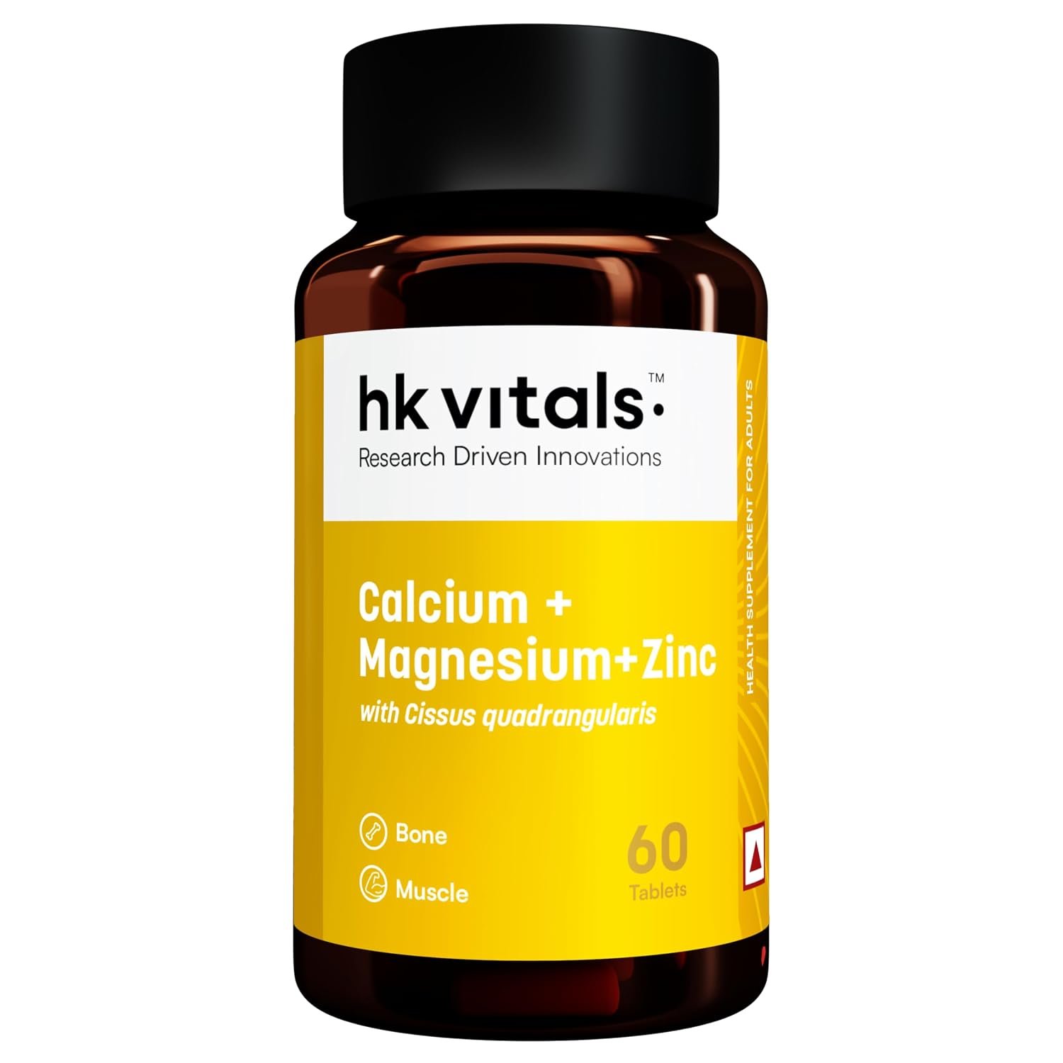hk vitals Calcium Magnesium & Zinc, 60 Tablets With Vitamin D3 | Supports Bone & Joint Health