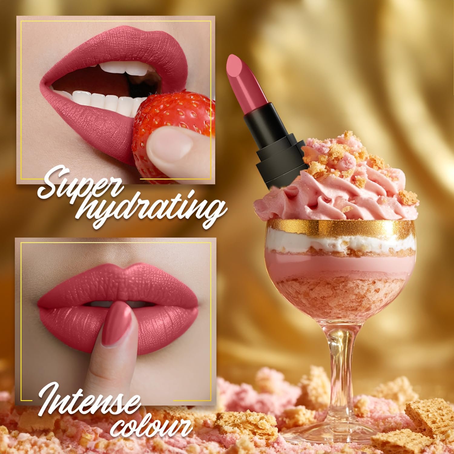 FACES CANADA Comfy Matte Wow Bullet Lipstick - Rose Macaron (Pink) 4.2g | Smooth Matte Finish | Highly Pigmented | Long Lasting | Super Hydrating | Glides Effortlessly thumbnail
