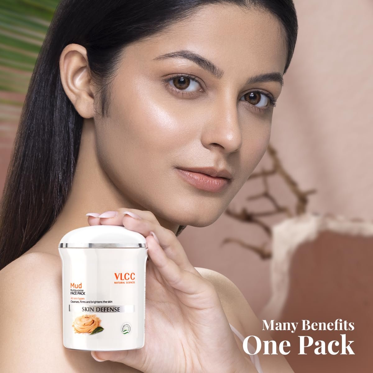 VLCC Skin Defense Mud Face Pack - 70g | Healing & Rejuvenating Mask | Helps Cleanse, Firm & Brighten Skin with Kaolin Clay, Almond & Mint Oil thumbnail