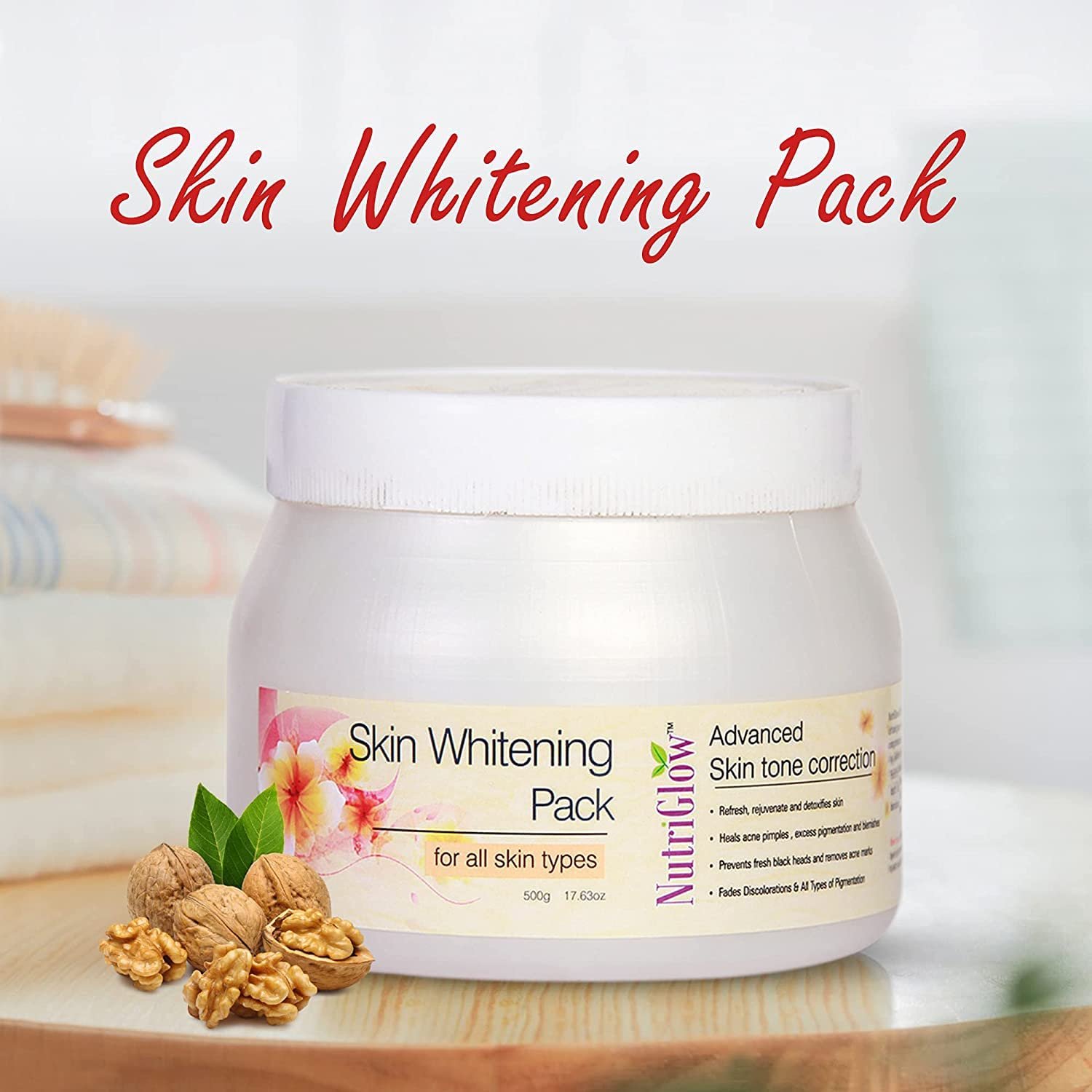 NutriGlow Pore Cleansing Face Pack for Blackheads & Tan Reduction 500g thumbnail
