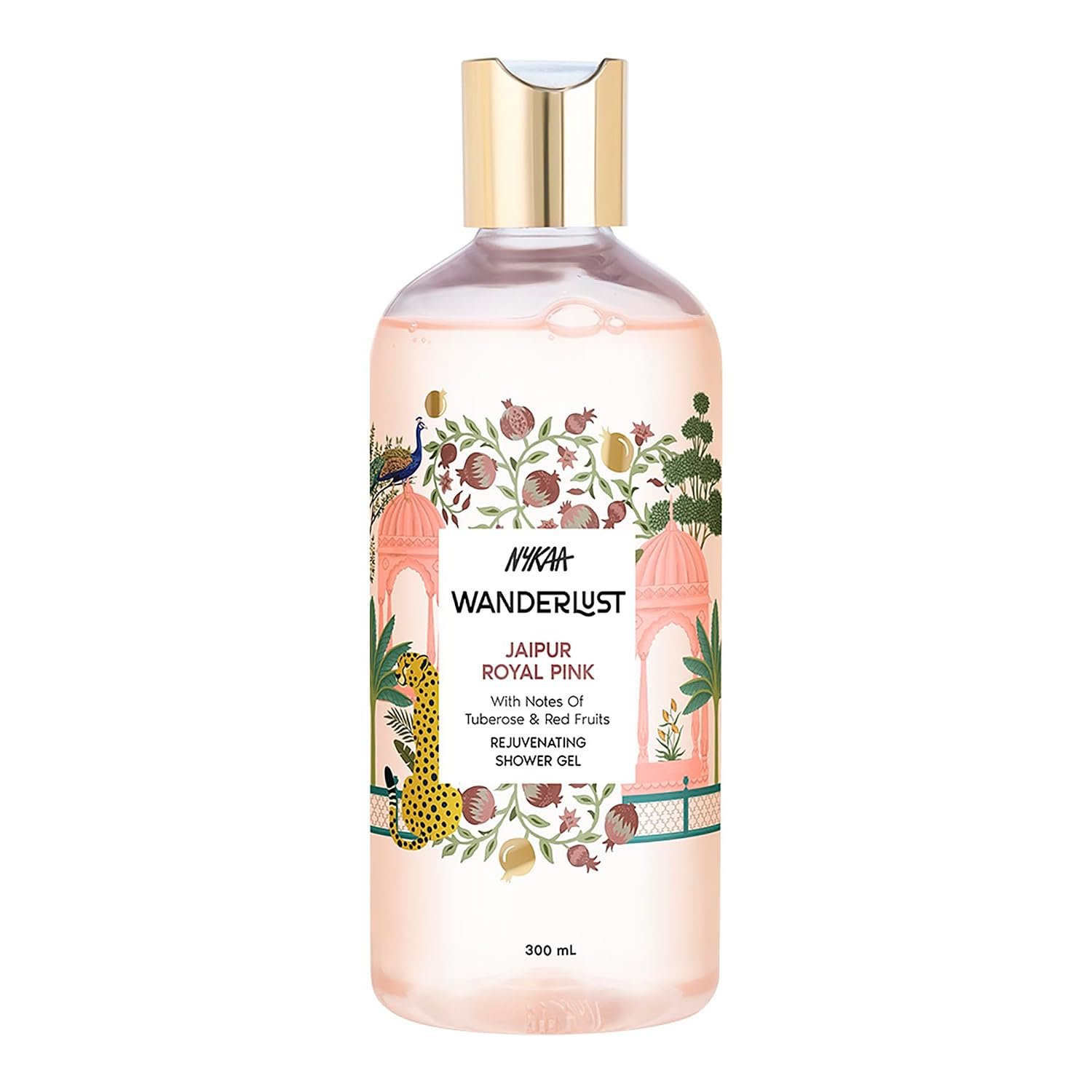 Nykaa Wanderlust Jaipur Royal Pink Fruity Perfume Body Wash, Pomegranate & Musk, Hydrating Shower Gel for Smooth & Soft Skin, Long-lasting Fragrance, No Paraben thumbnail