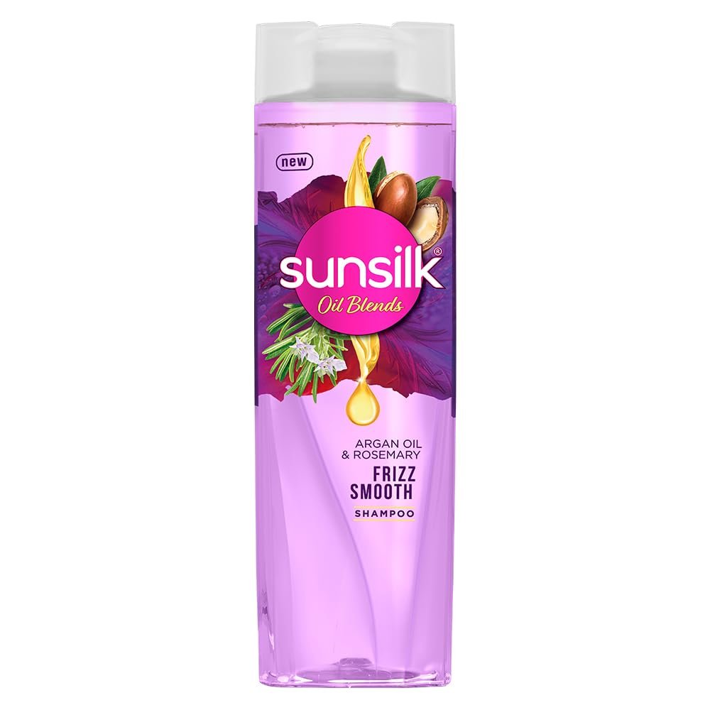 Sunsilk Argan Oil & Rosemary Frizz Smooth Oil Blends Shampoo | for Frizzy Hair | with No Added Parabens | 370 ML thumbnail