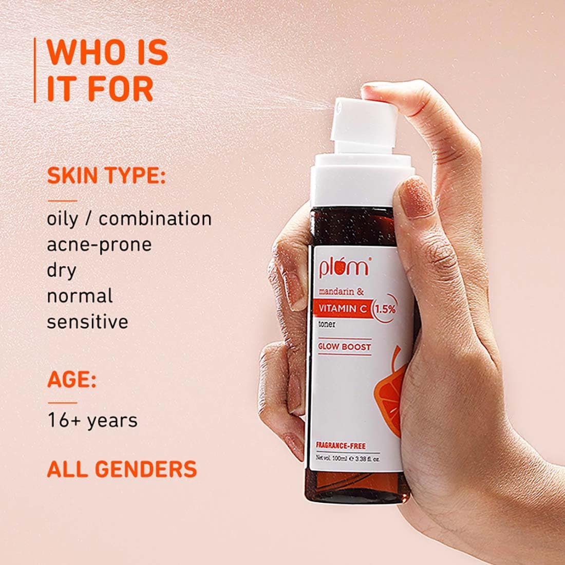 Plum Vitamin C Face Toner for Glowing Skin & Reduce Pigmentation | for Women & Men /100ml thumbnail