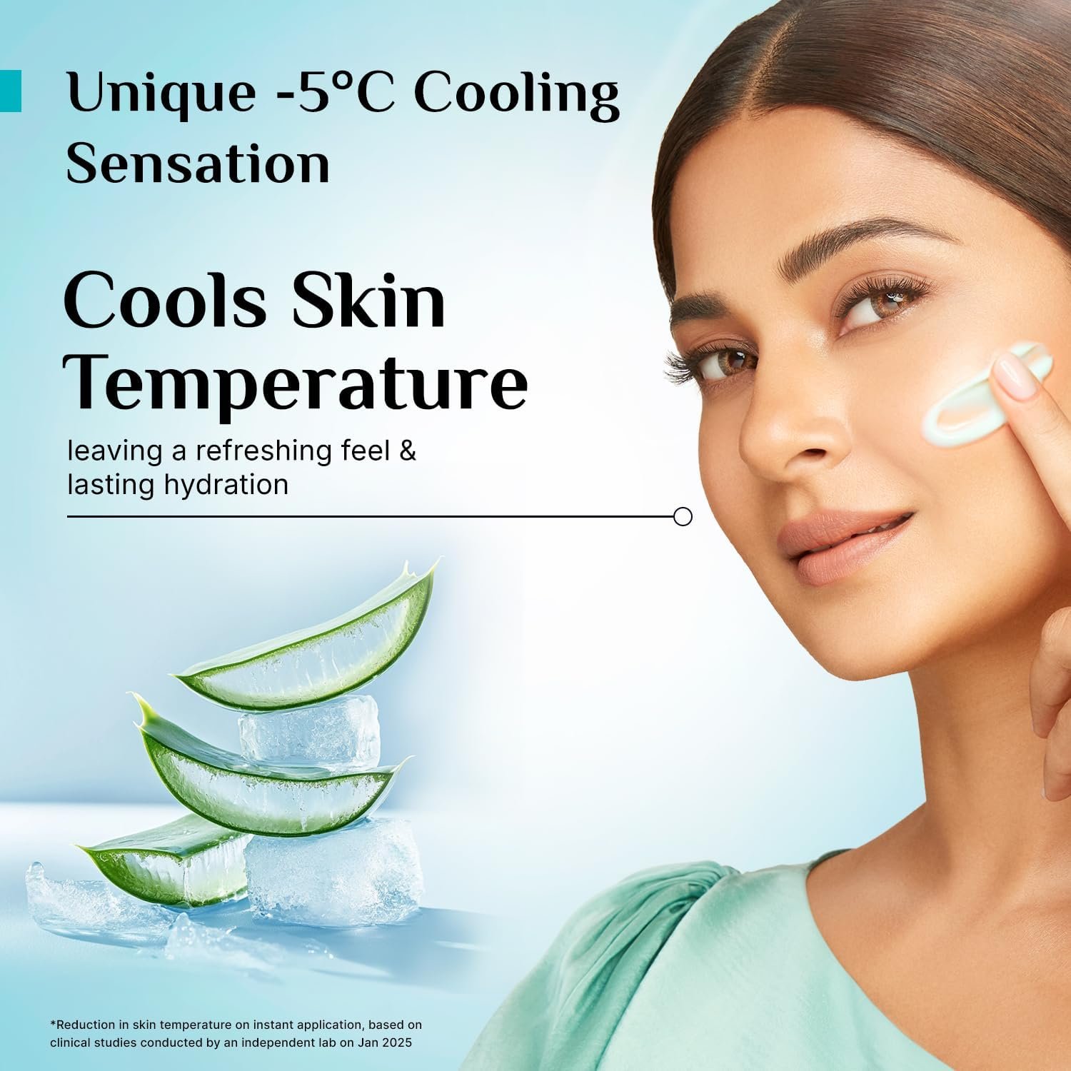 Pilgrim Korean Aloe Cooling Fluid Sunscreen SPF 50+ PA++++ with Hyaluronic Acid | InVivo Tested | No White Cast, Water Resistant| Prevents Tanning | 5°C Cooling Sensation | 50ml thumbnail