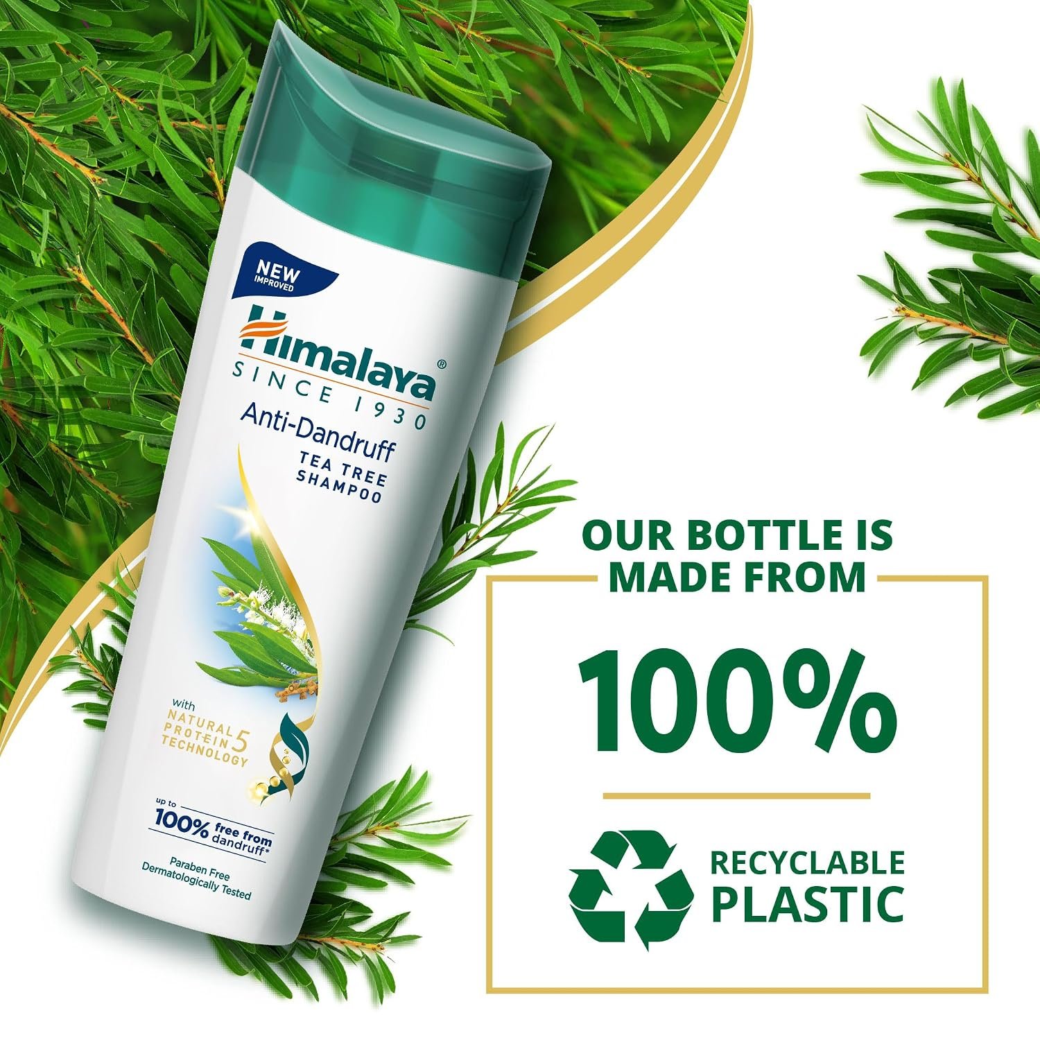 Himalaya Anti-Dandruff Tea Tree Shampoo 180 ml | with Tea Tree oil, Aloe Vera & Natural Proteins | Up to 100% Free From Dandruff | Dermatologically Tested | Non-Drying | For Women & Men thumbnail