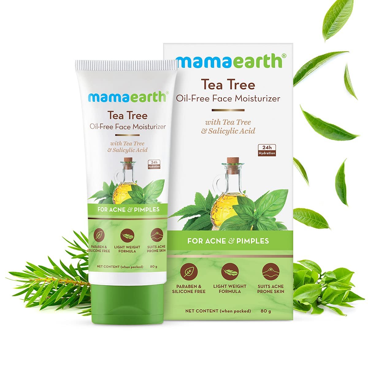 Mamaearth Tea Tree Oil-Free Moisturizer For Face / 80g thumbnail