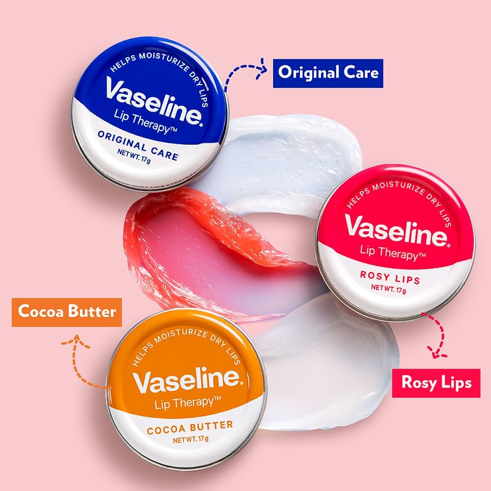 Vaseline Lip Tins Rosy Lips, 17 g | Provides Hydration, Sheer Pink Tint & Glossy Shine thumbnail