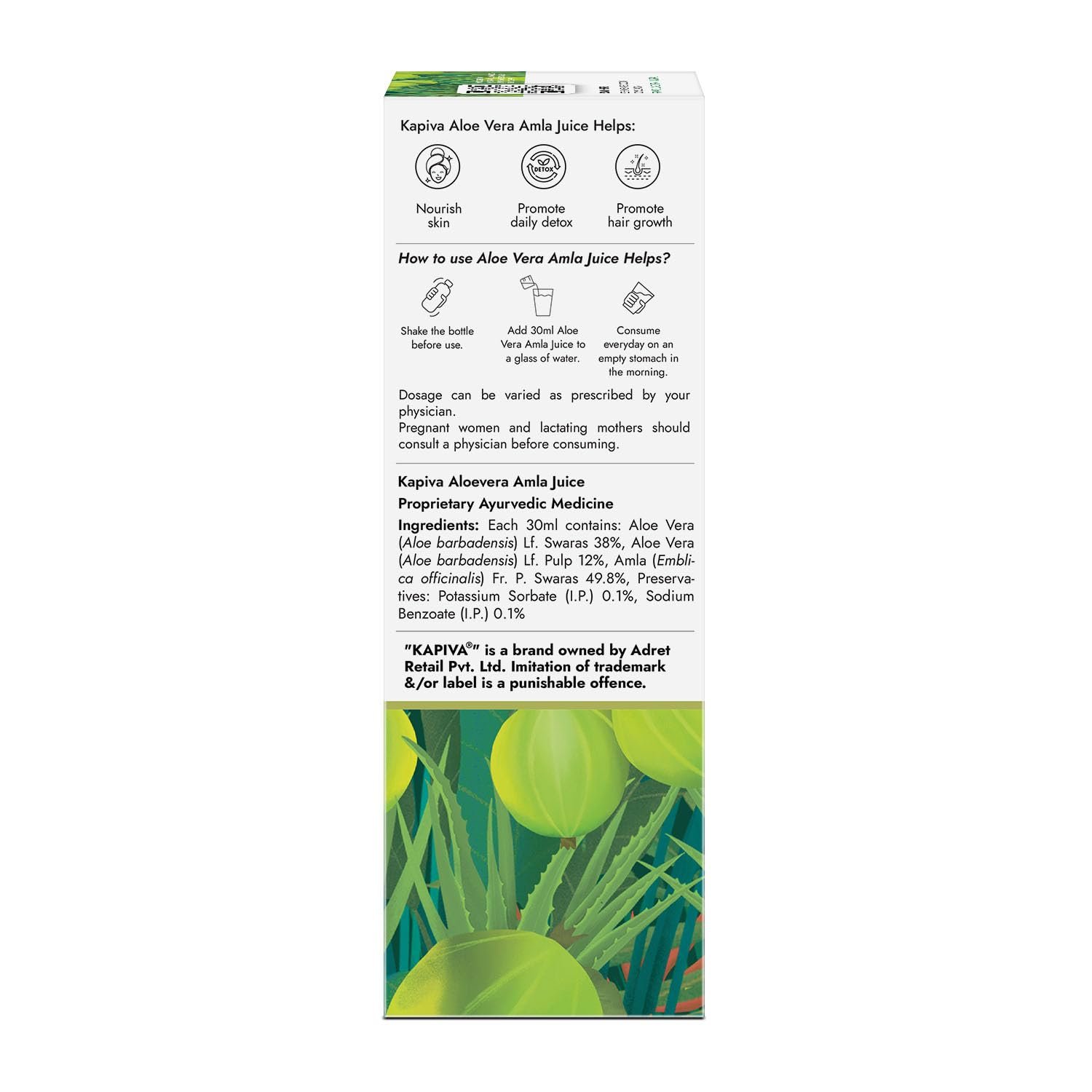 Kapiva Wild Amla Juice (1L) | Suitable for Healthy Hair & Skin | Natural Source of Vitamin C | Organic & Natural Juice Made with Cold Pressed Amla from Pratapgarh | No Added Sugar thumbnail