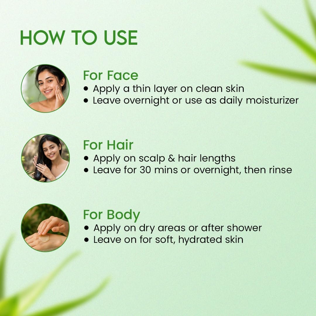 Jovees Herbal 100% Pure Aloe Vera Multipurpose Gel For Face, Skin & Hair | Aloe Vera Gel For Hydrates, Moisturized & Even Tone Skin | Suitable For Men & Women- 85g thumbnail