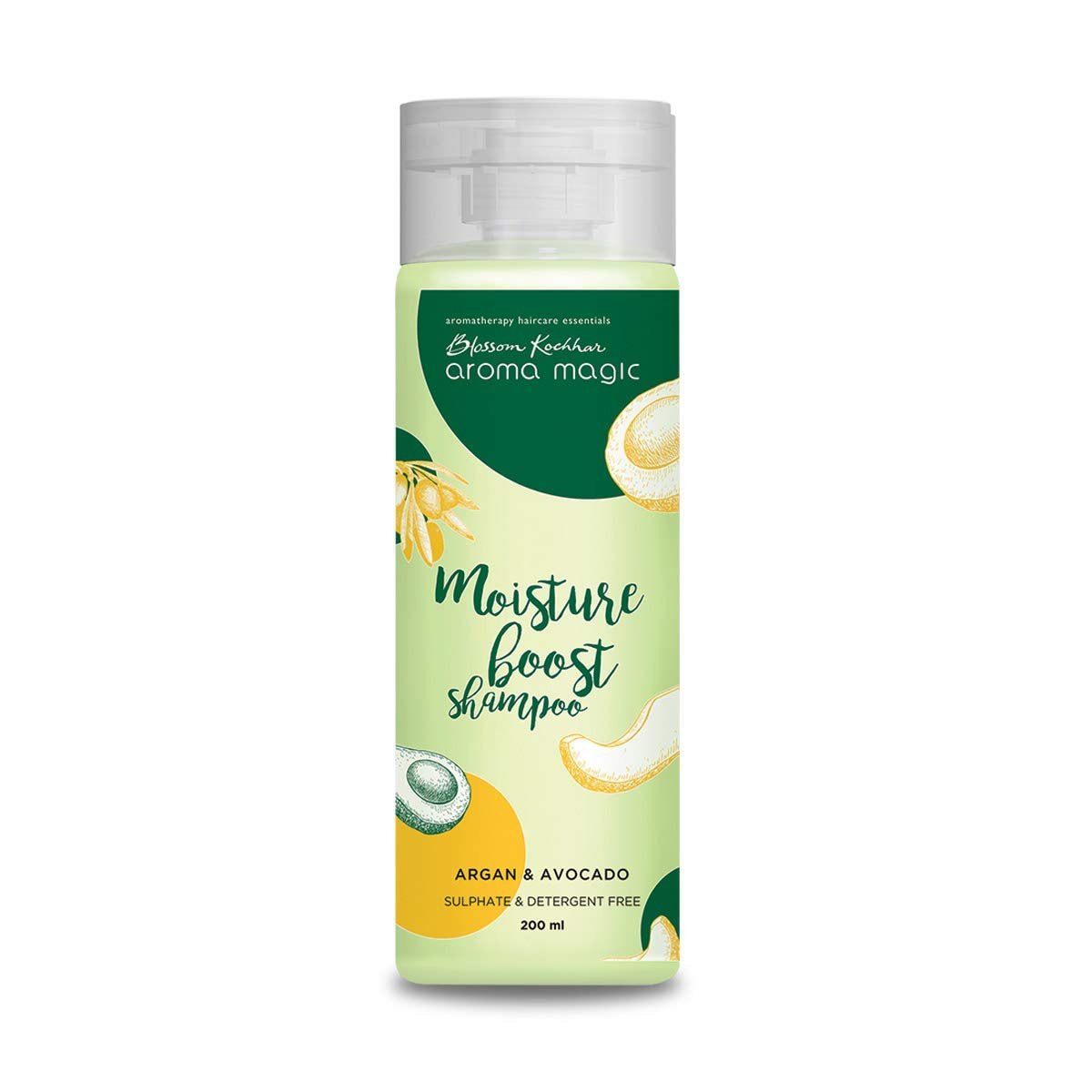 Aroma Magic Moisture Boost Shampoo for Dry & chemical treated hair| with Argan Oil, Avocado & Grapefruit Extracts | Helps in Deep Moisturizing, Strengthen & Growth of hair- 200ml