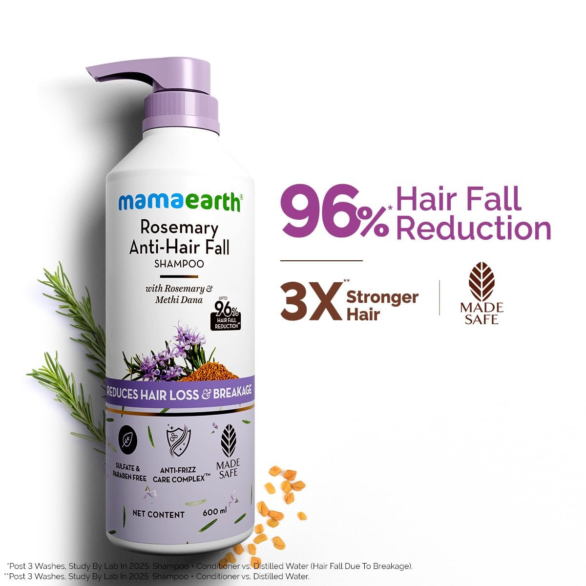 Mamaearth Rosemary Anti-Hair Fall Shampoo 600ml thumbnail