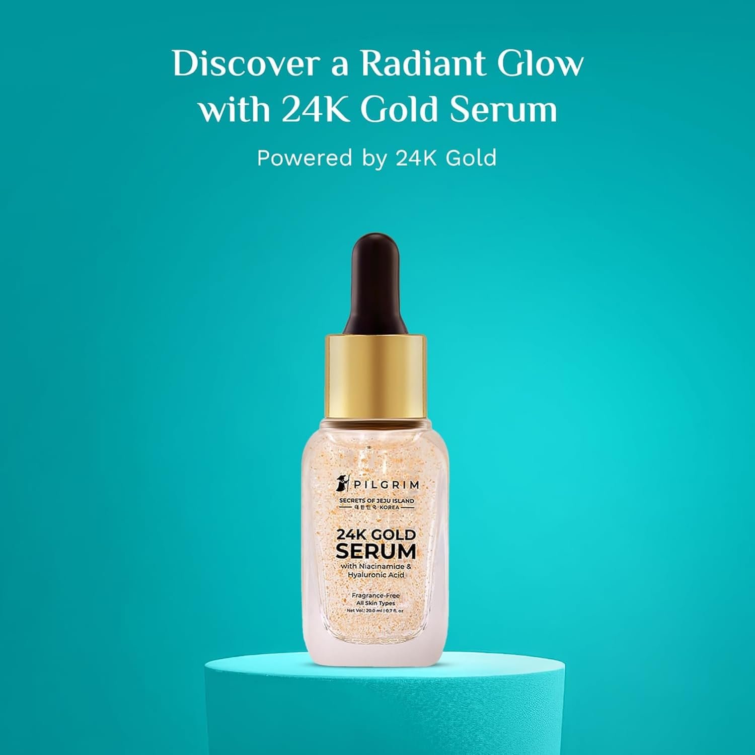 Pilgrim 24K Gold Face Serum With Niacinamide & Hyaluronic Acid, Dewy Primer For Face Make-Up For All Skin Types, Korean Skin Care For Unisex, 20ml thumbnail