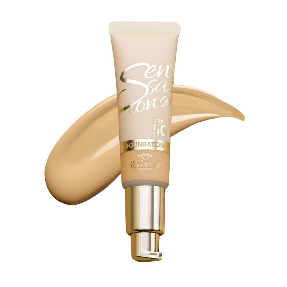 Daily Life Forever52 Sensational SPF 50+ Foundation (Khaki-07, 30ML) Enriched with Hyalorinic Acid. Niacinamide and Vitamin E| Upto 12Hrs Longlasting Radiant Finish