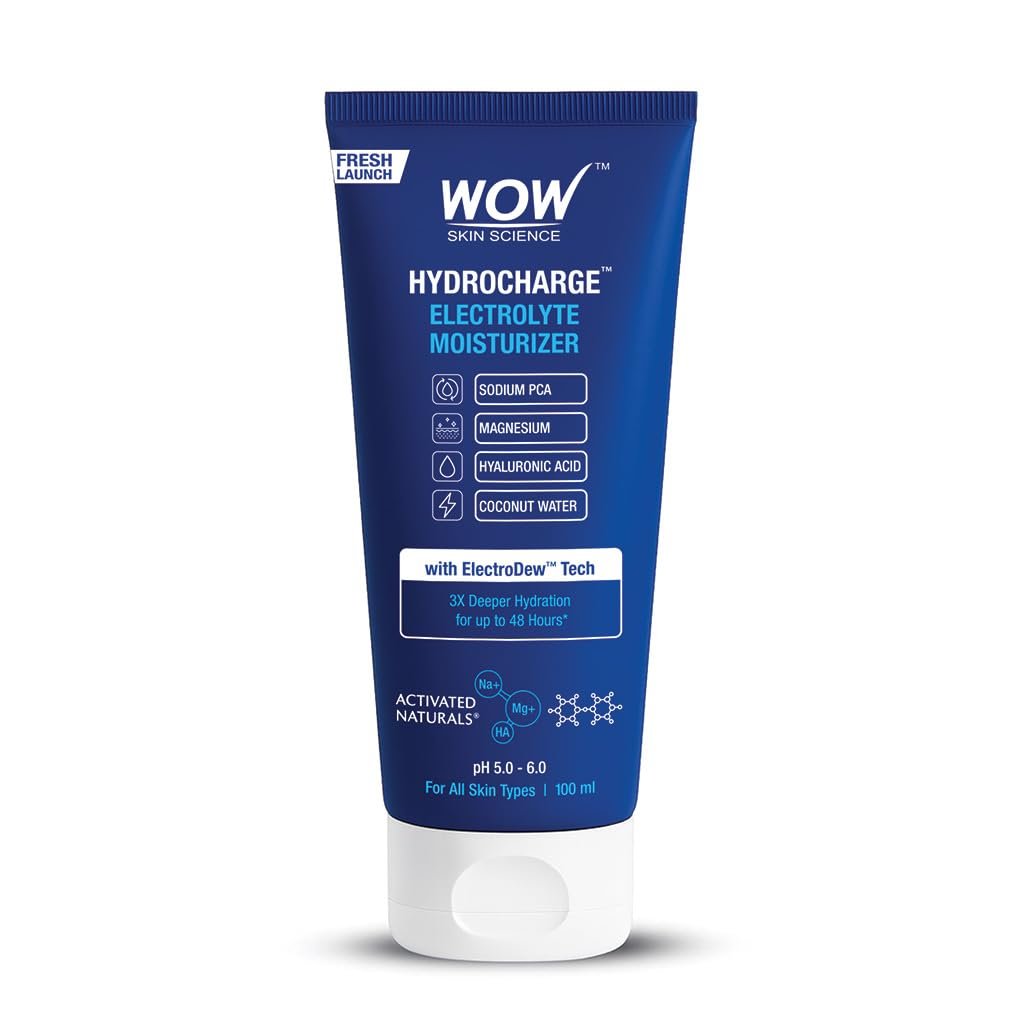 WOW Skin Science HydroCharge™ Electrolyte Moisturizer for Men & Women | 3X Deeper Hydration Up to 48H | 100ml thumbnail