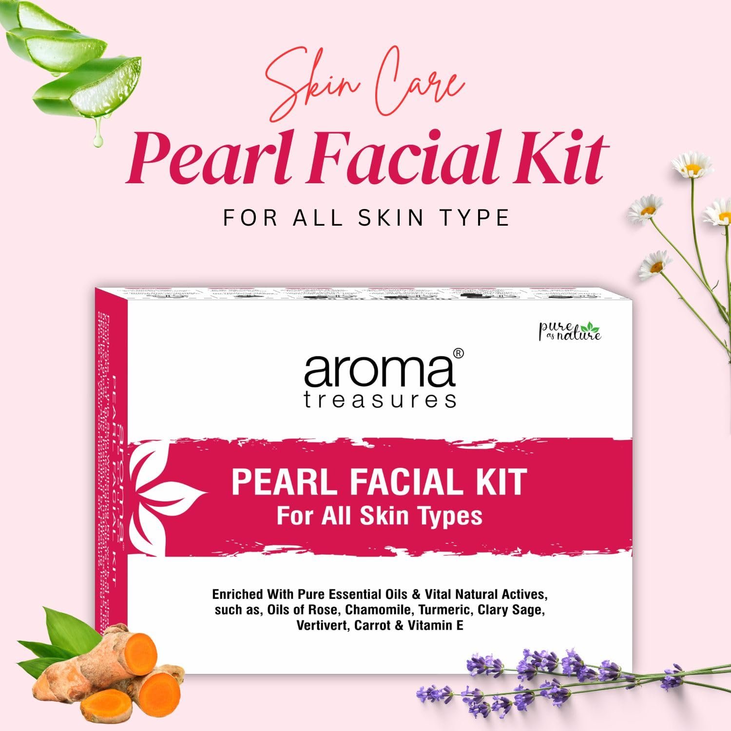 Aroma treasures one time use Pearl facial kit for all skin type thumbnail