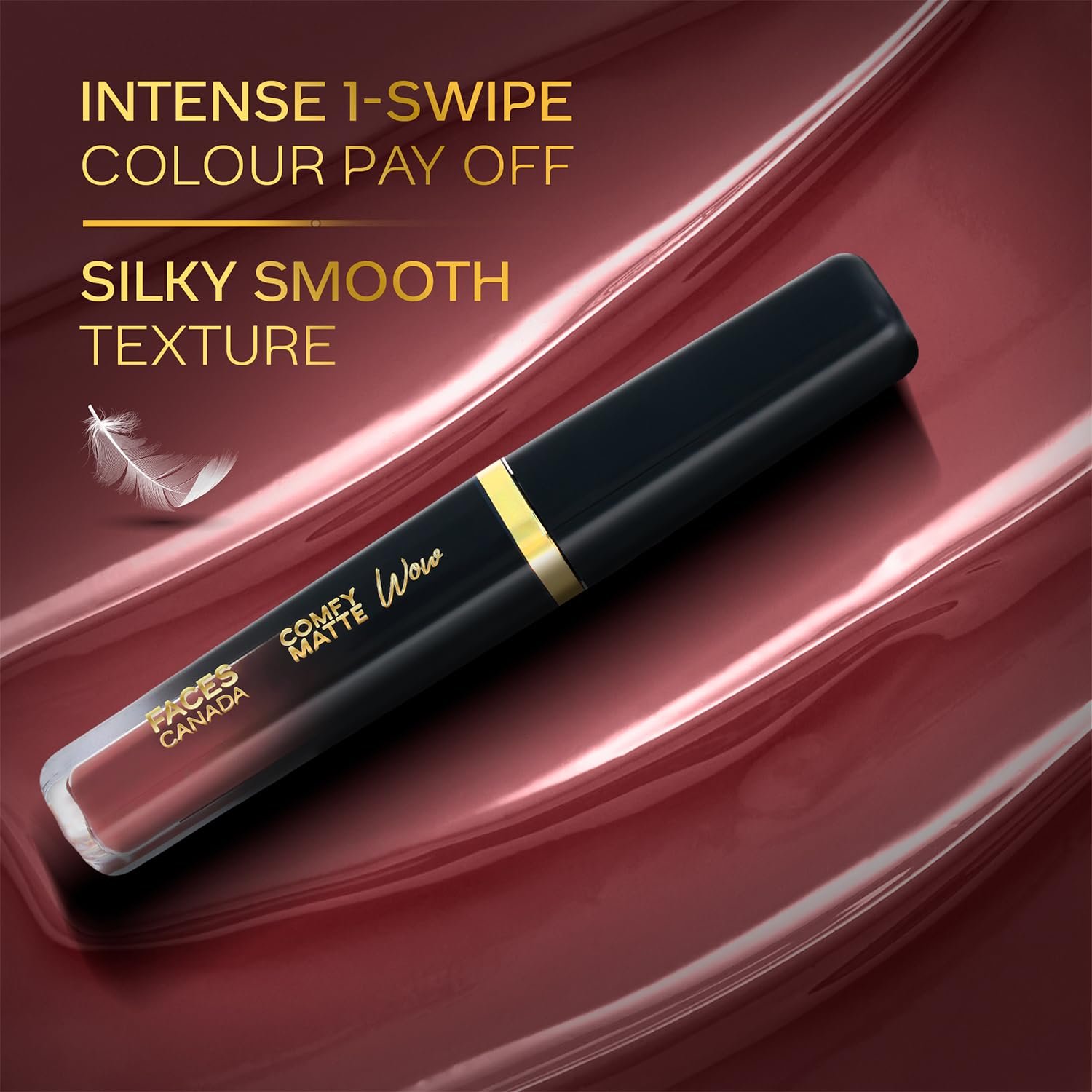 FACES CANADA Comfy Matte Wow Liquid Lipstick - Cocoa Crush 07 (Brown) 3.8ml | One Swipe Application | Highly Pigmented | Comfortable Wear | Glides Smoothly | Long Lasting thumbnail