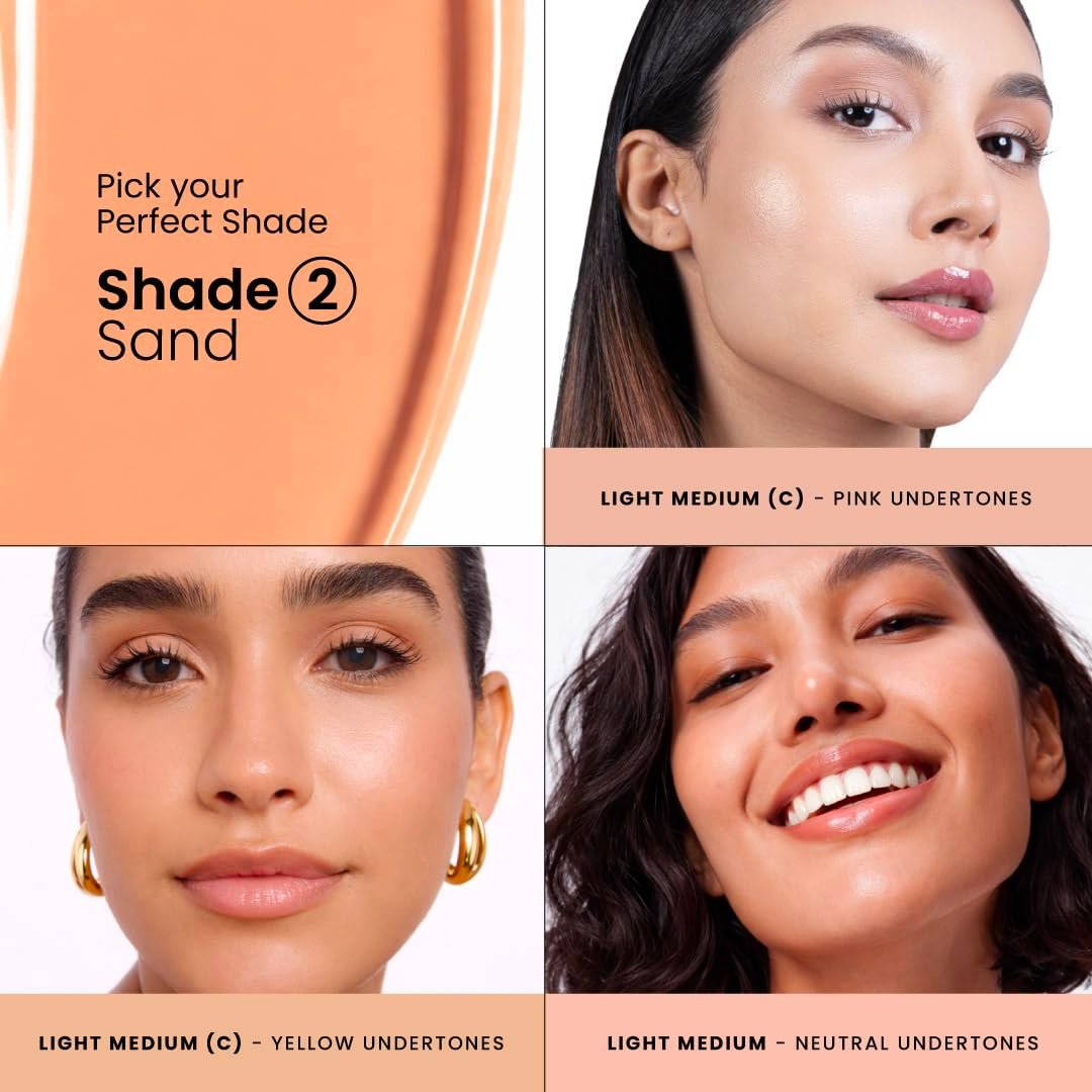 Foxtale SPF 50 PA++++ Tinted Sunscreen, 02 Sand | in-Vivo Tested & UVA/B Protection | Niacinamide & Vitamin E | Daily Wear, Blurs Pores, Evens Tone, Matte Finish, Non-Greasy | 50ml thumbnail