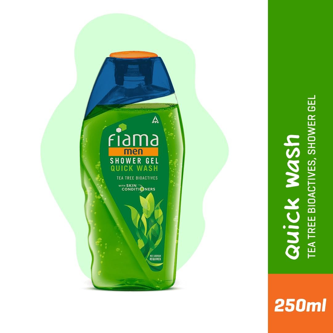 Fiama Men Body Wash Shower Gel Quick Wash, 250ml, Body Wash for Men with Skin Conditioners for Moisturised, Soft & Refreshed Skin, Mens Moisurising Bodywash for Dry Skin thumbnail