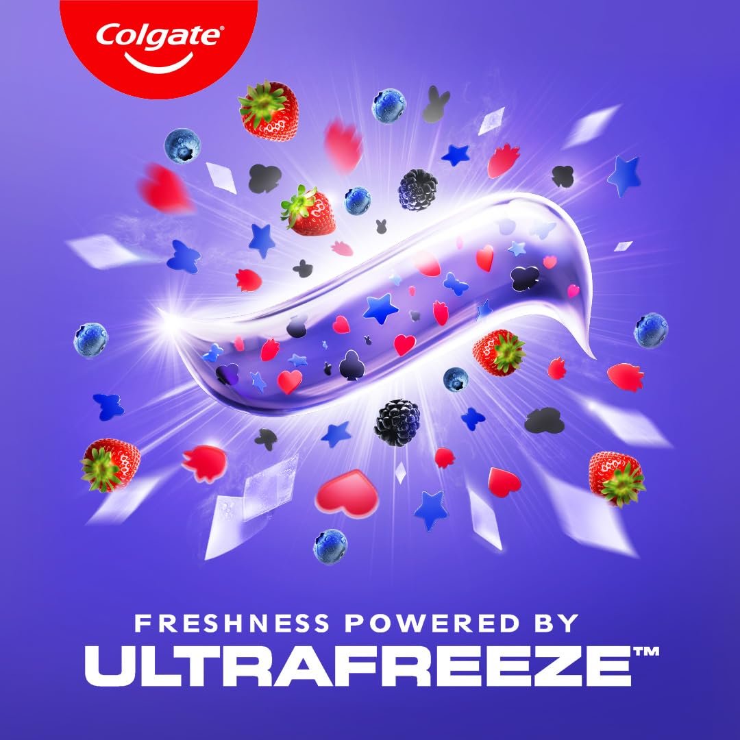 Colgate MaxFresh Berry Magic Fluoride Toothpaste, Berry Flavoured Gel Toothpaste with Ultrafreeze Technology for Intense Freshness, 10x Longer-lasting Cooling (100 gm) thumbnail