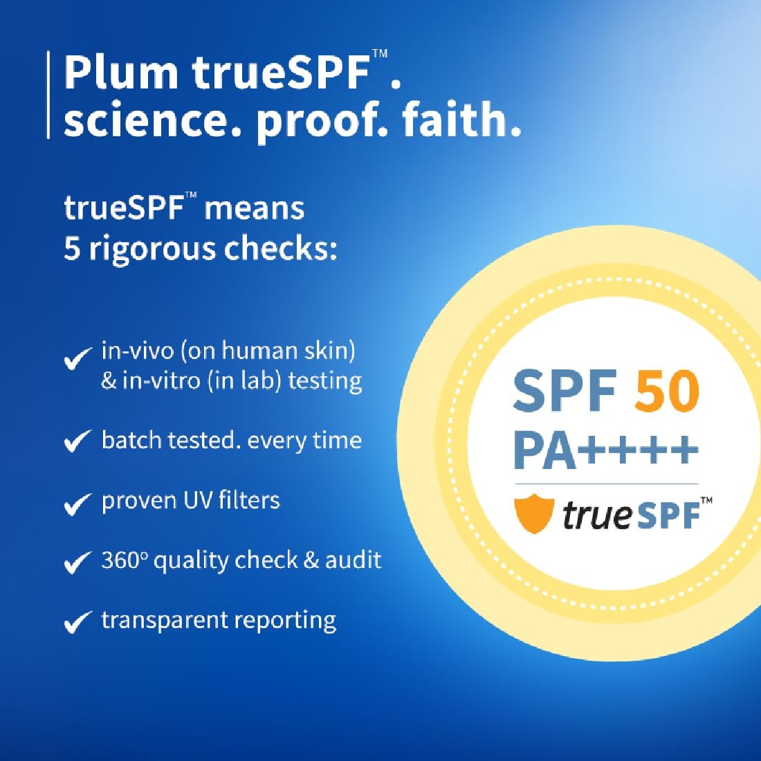 Plum SPF 50 PA++++ Sunscreen with 2% Niacinamide & Rice Water | In-Vivo Tested | Lightweight, No White Cast | Brightens Skin, Reduces Tan | Oily & Dry Skin | 50g thumbnail