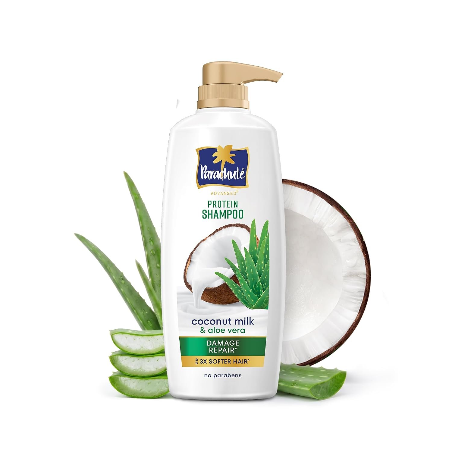 Parachute Advansed Protein Shampoo | with Coconut Milk and Aloe Vera | For up to 100% Damage Repair & up to 3X Softer Hair | Paraben-Free | For Men & Women | 1.2L thumbnail