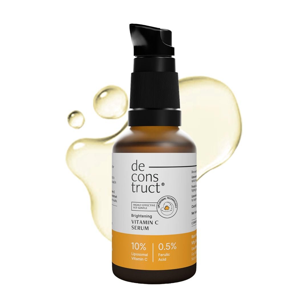 Deconstruct 10% Vitamin C Serum for Brightening| Powered by Liposomal Technology for Visible Glowing Skin|Targets Dull & Uneven Skin Tone |For Oily Skin| 30ML