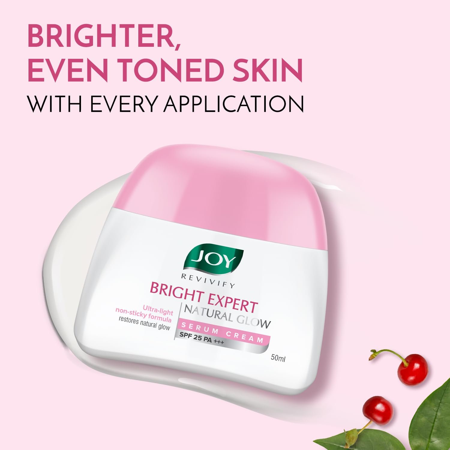 Joy Brightening Face Cream with SPF 25 PA+++ & Niacinamide - Ultra Light & Non Sticky | Summer Face Cream For Natural Glowing Skin & Sun Protection 50ml thumbnail