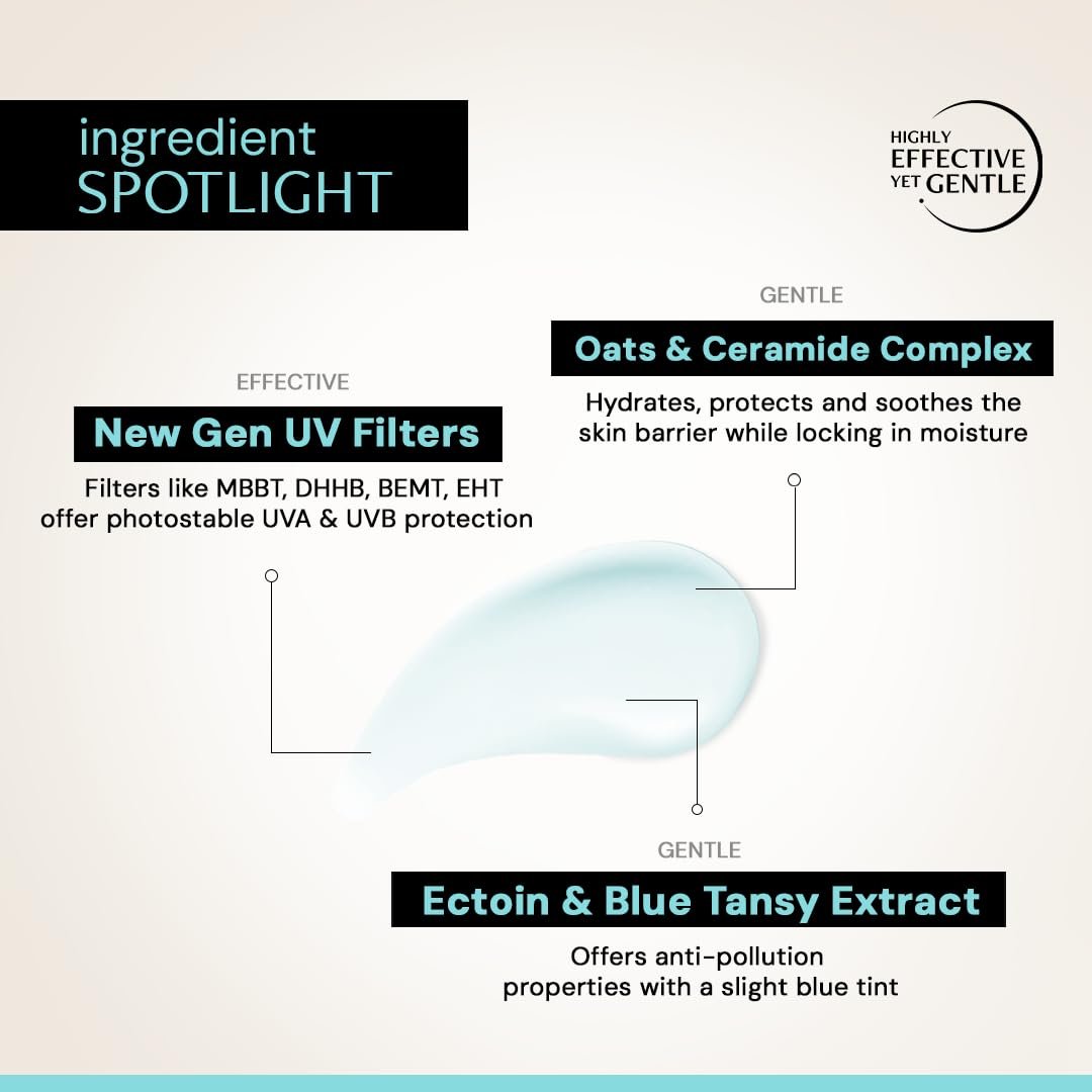 Deconstruct Oats & Ceramide Gel Sunscreen SPF 50 PA++++ |In Vivo| Barrier Repair for Sensitive & Oily skin | Soothes, Calms Skin | New Gen UV Filters |Lightweight & Non-greasy | 50g thumbnail