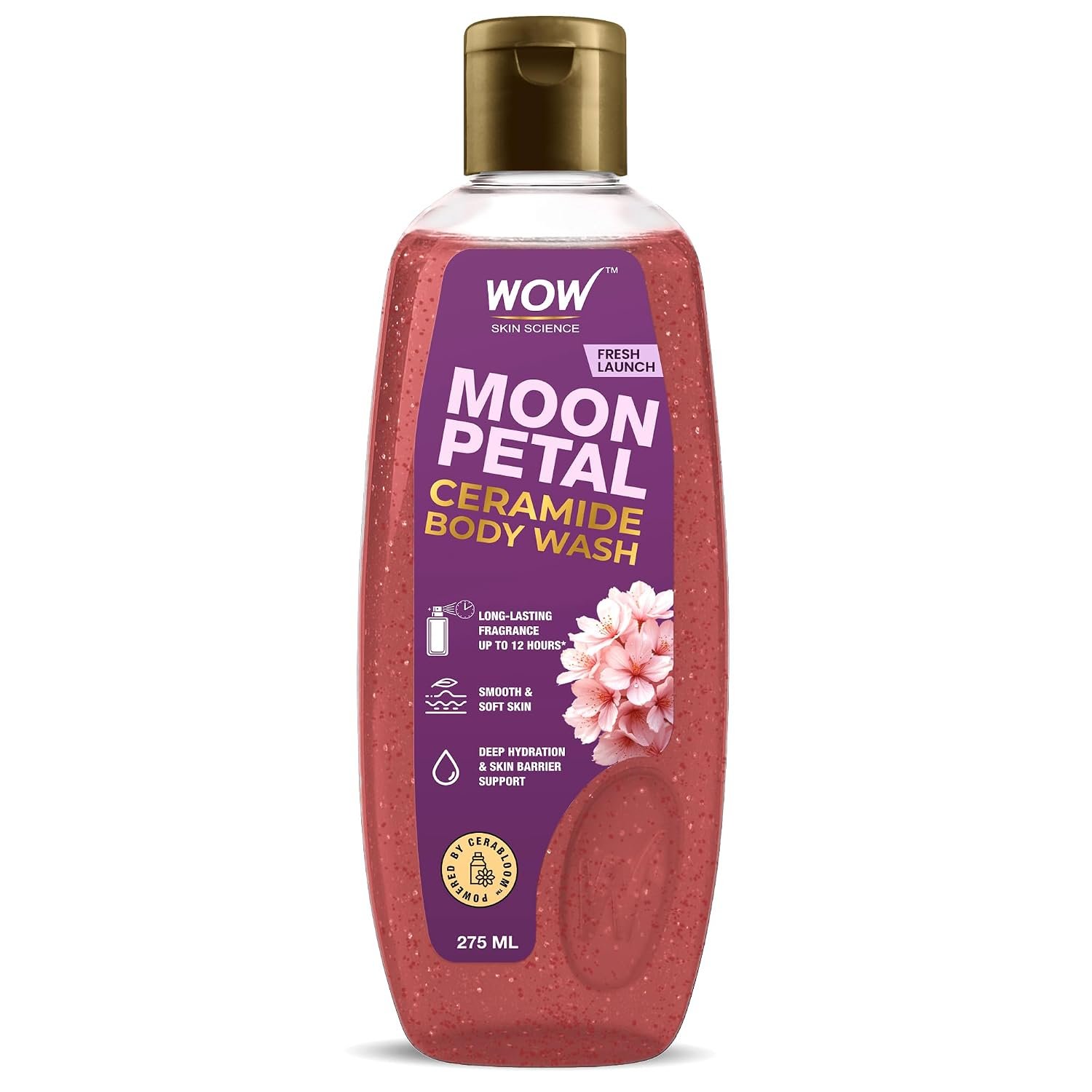 WOW Skin Science Moon Petal™ Ceramide Body Wash | Ceramide for Deep Hydration & Skin Barrier Support | Cherry Blossom Infused for Soft, Silky Skin | 275ml thumbnail