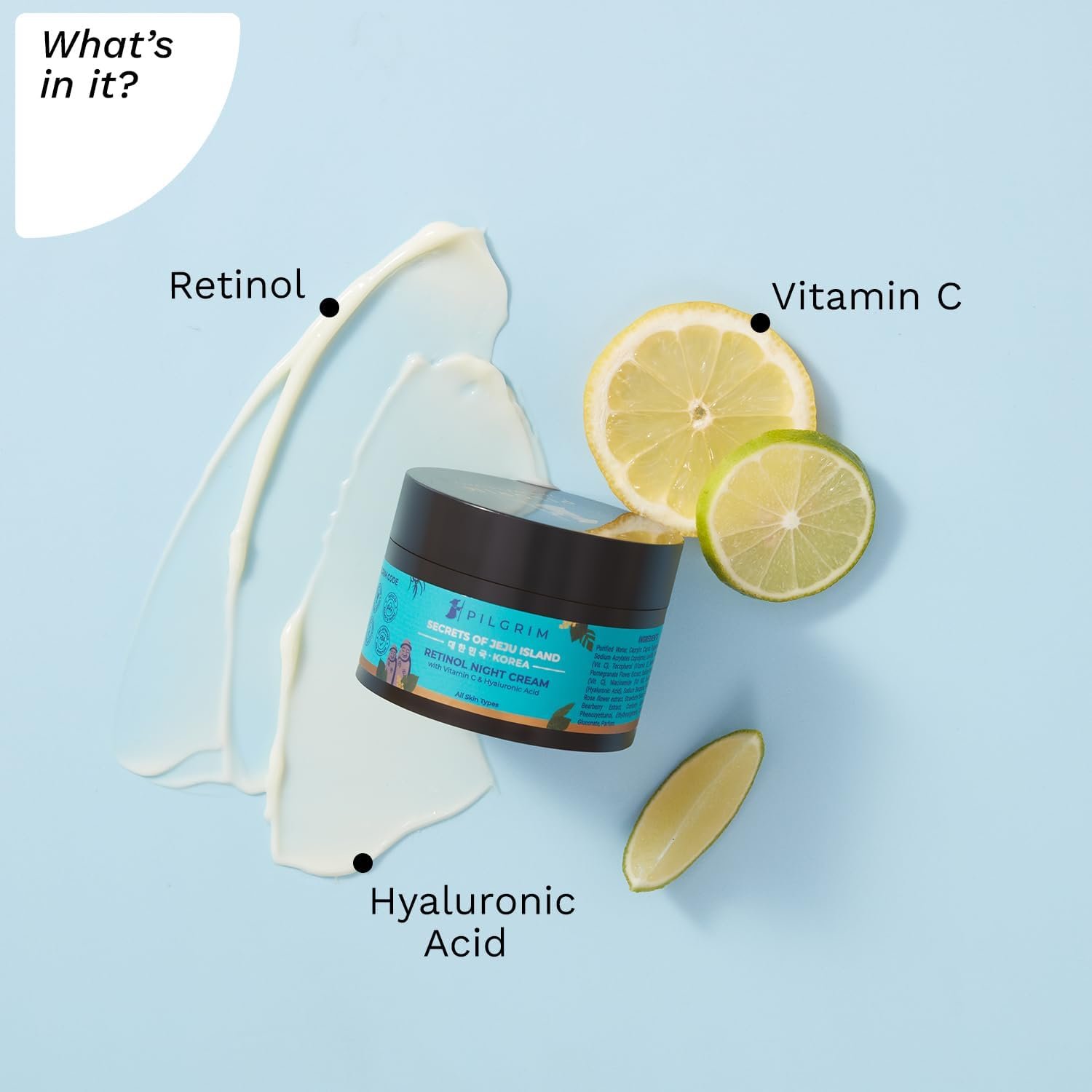 PILGRIM Korean Retinol Anti Aging Night Cream with Hyaluronic Acid & Vitamin C | Anti Aging Cream for Oily & Dry Skin | For Men & Women 50gm + White Lotus Day Cream 100gm thumbnail