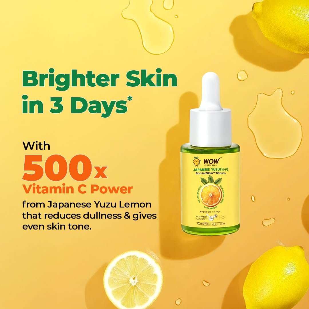 WOW Skin Science Vitamin C Serum | Face Serum with Niacinamide | Japanese Yuzu BarrierGlow™ | 10% Sodium Ascorbyl Phosphate, 5 Ceramides & Hyaluronic Acid | 30ml thumbnail