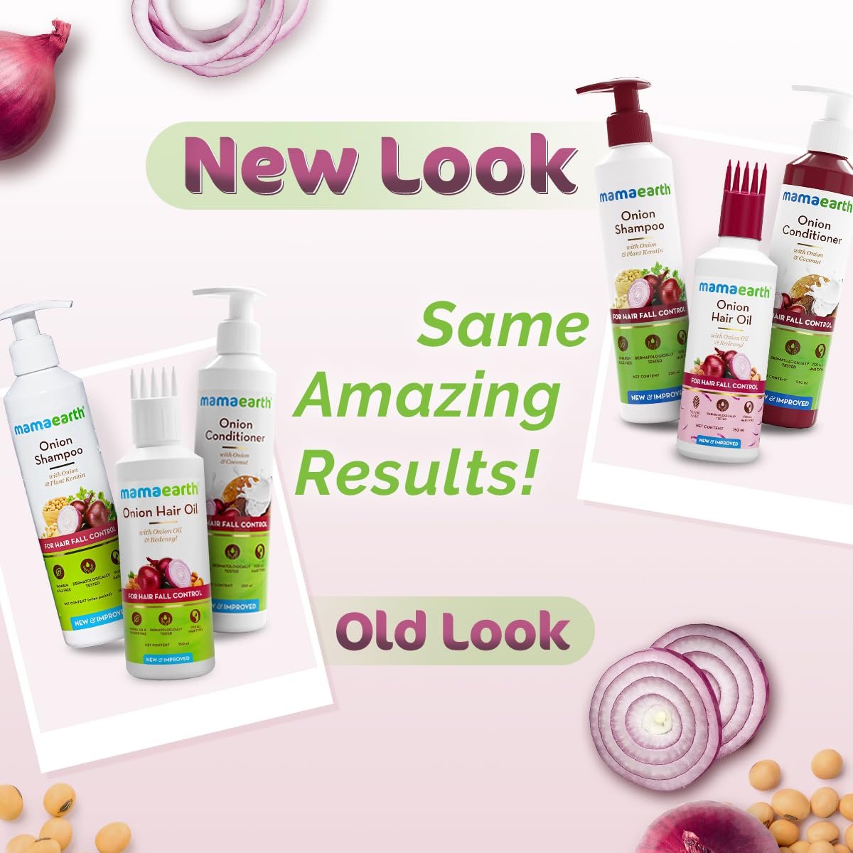 Mamaearth Anti-Hair Fall Spa Kit | Onion Shampoo 250 ml + Conditioner 250 ml + Hair Oil 150 ml thumbnail