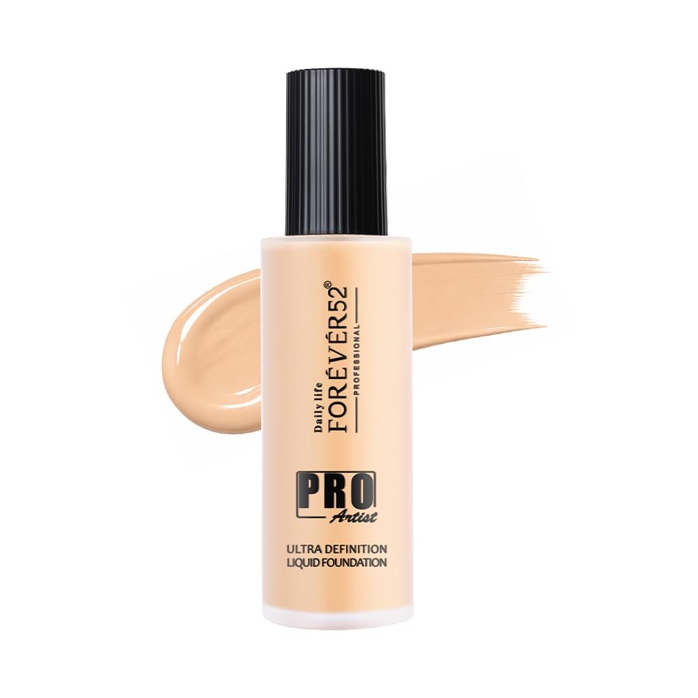 Daily Life Forever52 Pro Artist Ultra Definition Liquid Foundation | High-Pigment, Full Coverage, 24-Hour Wear, Waterproof & Sweatproof, Lightweight Hydrating, Oil-Free Formula