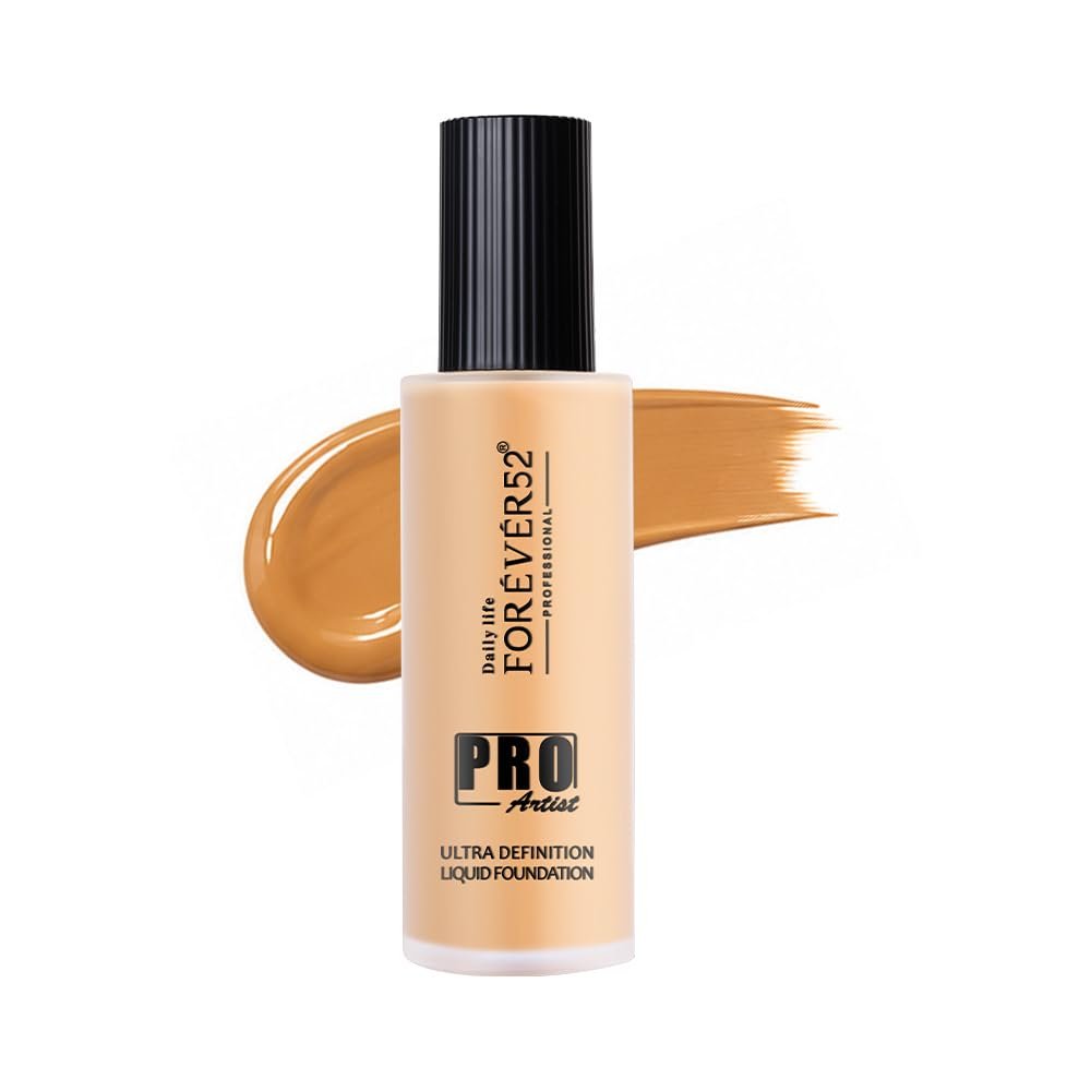 Daily Life Forever52 Pro Artist Ultra Definition Liquid Foundation| Long Lasting, Full Coverage, 24H, Waterproof & Sweatproof, Lightweight Hydrating, Oil-Free Formula– Peanut (BUF010) 60ml