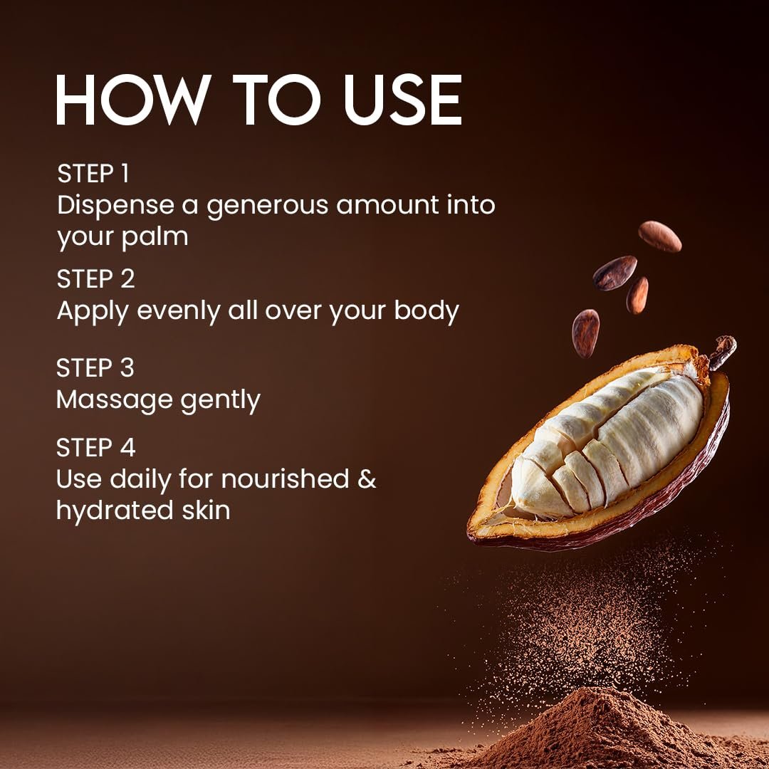 Jovees Herbal Cocoa Butter Body Lotion Provides Deep Moisturisation | Non Sticky Body Moisturizer With Cocia Butter | Winter Body Lotion For Smooth and Healthy Looking Skin | 300ml thumbnail
