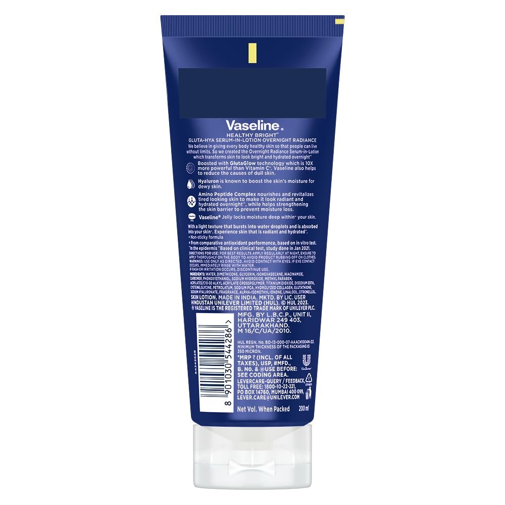 Vaseline Gluta-Hya Overnight Radiance, Serum-In-Lotion, Boosted With Amino Peptide, 200ml thumbnail