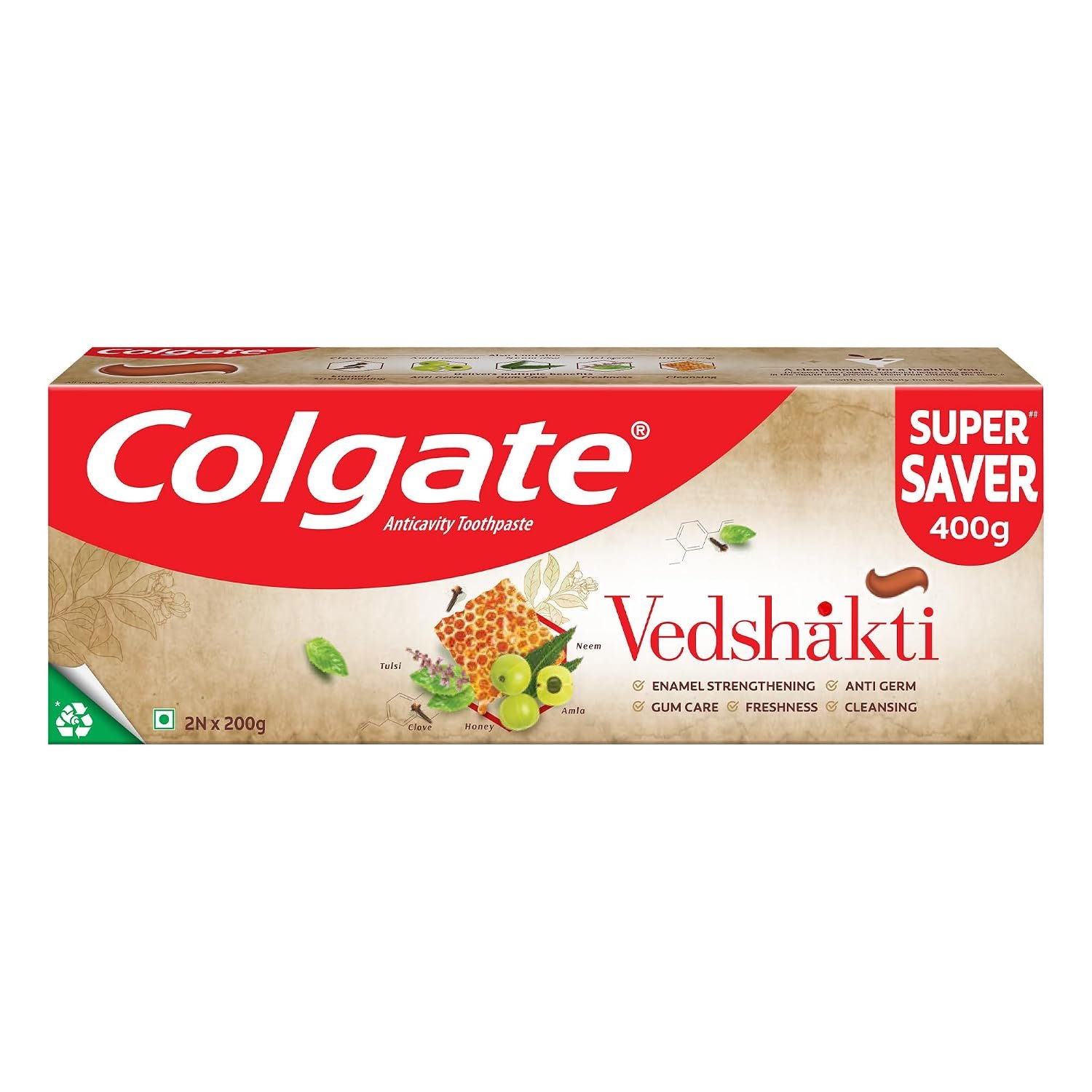 Colgate Swarna Vedshakti Ayurvedic Cavity Protection, Bad Breath Treatment Toothpaste - 400gm thumbnail