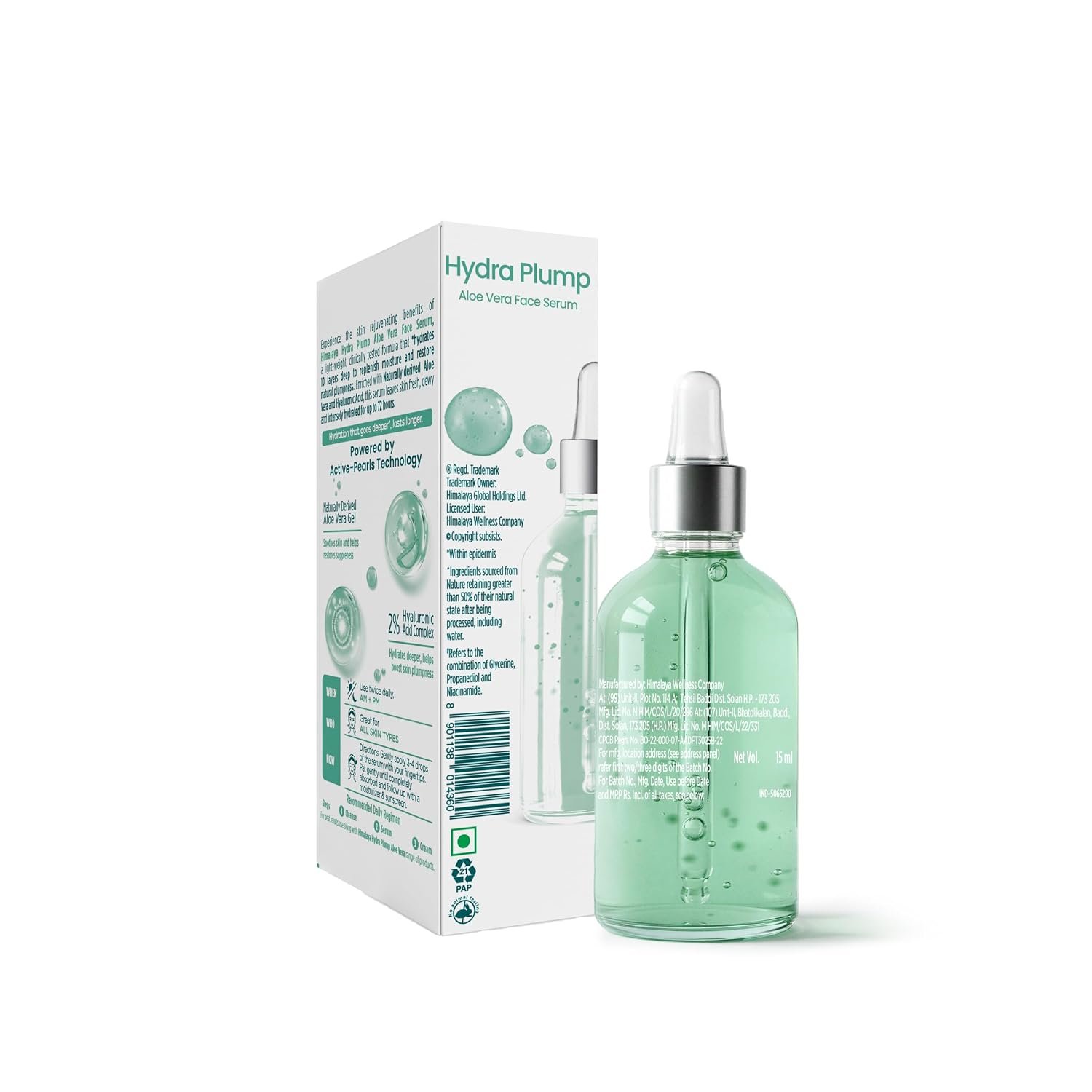 Himalaya Hydra Plump Aloe Vera Face Serum 15 ml | with 2% Hyaluronic Acid & Aloe Vera | thumbnail
