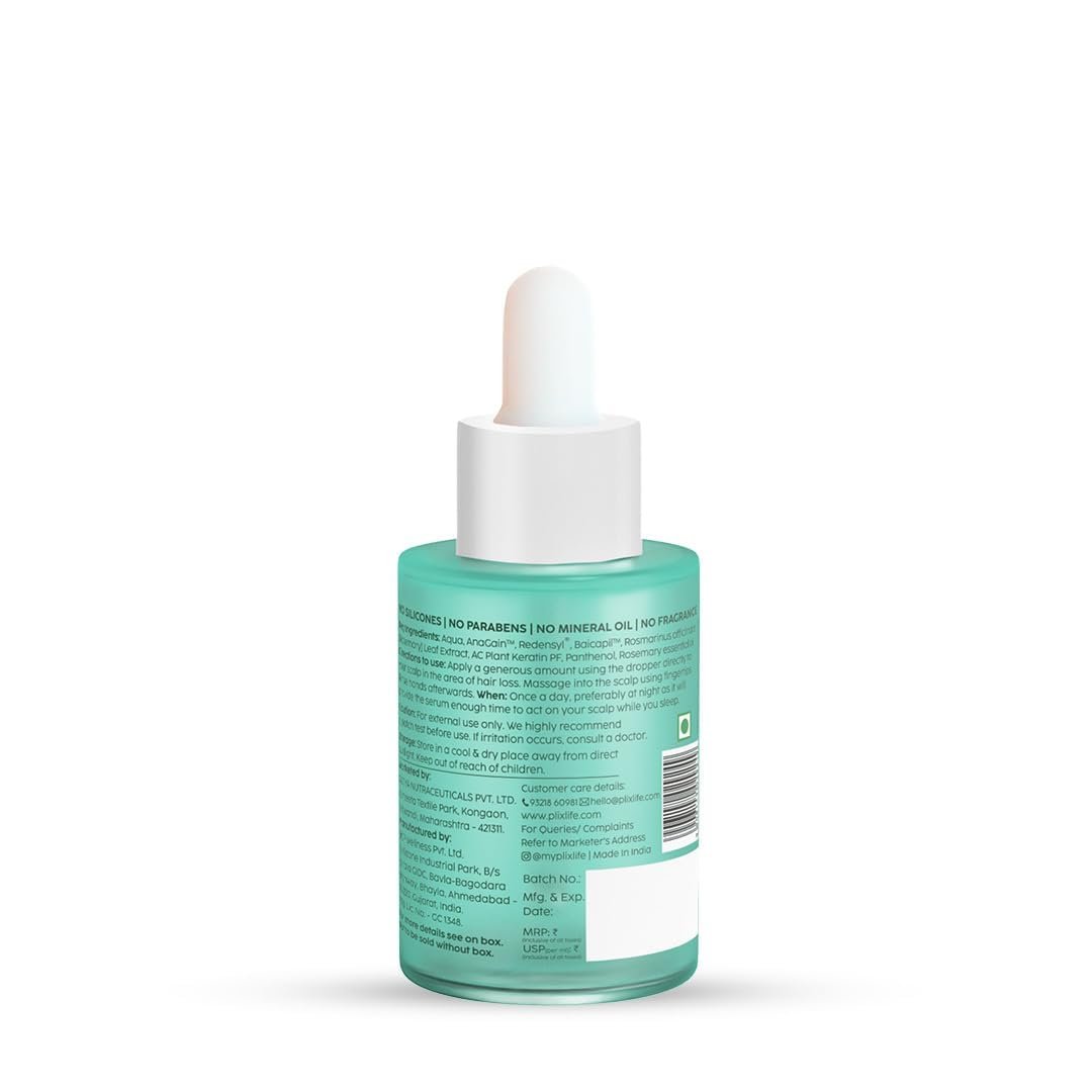 PLIX The Plant Fix Rosemary Hair Serum with Redensyl, AnaGain & Baicapil | Daily Hair Serum for Stronger, Fuller & Healthy-Looking Hair | Lightweight Scalp & Hair Care | 30ml thumbnail